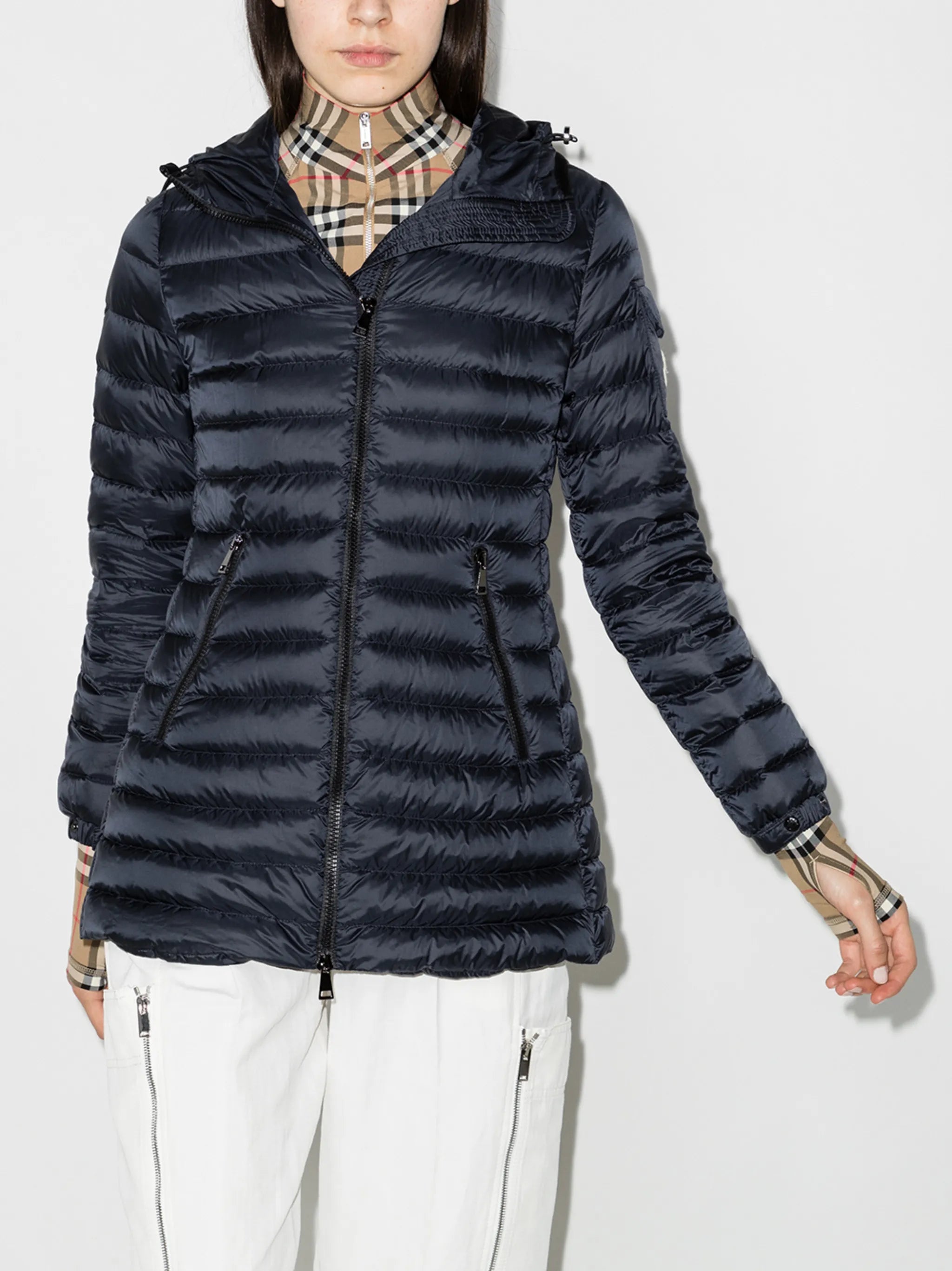 logo-patch puffer jacket