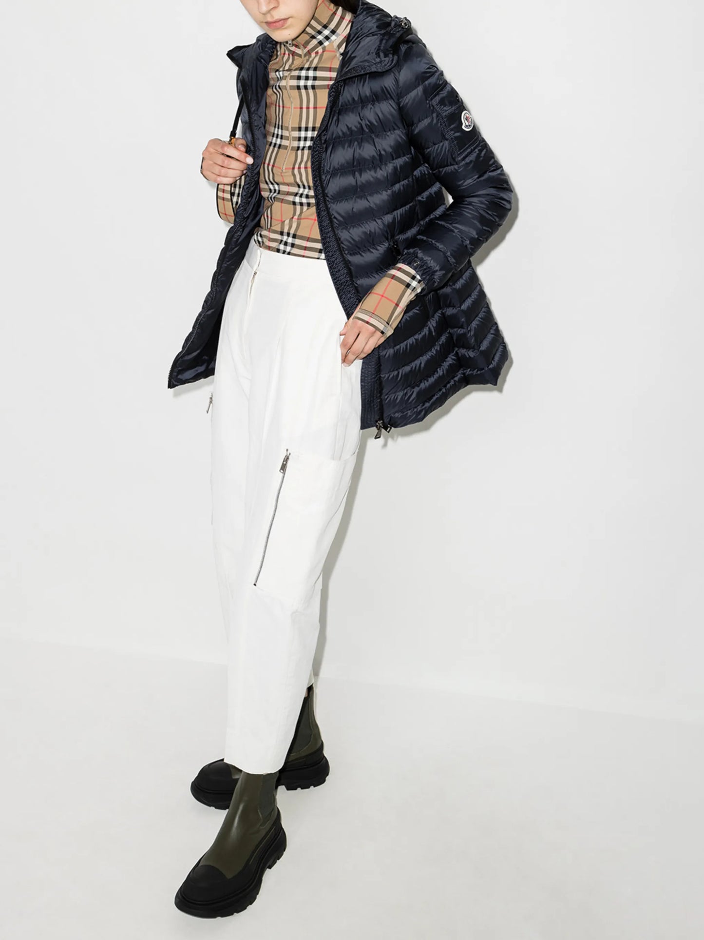 logo-patch puffer jacket