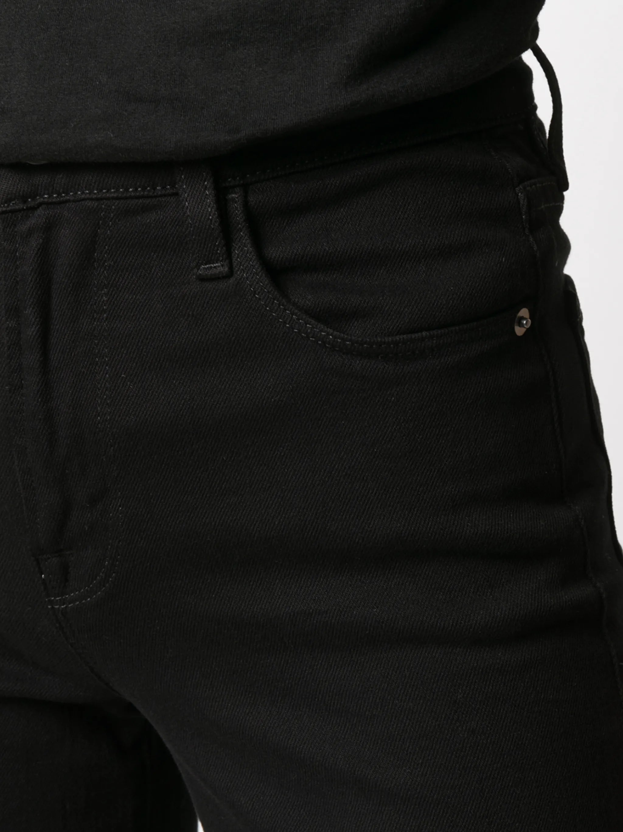 high-waisted flared jeans