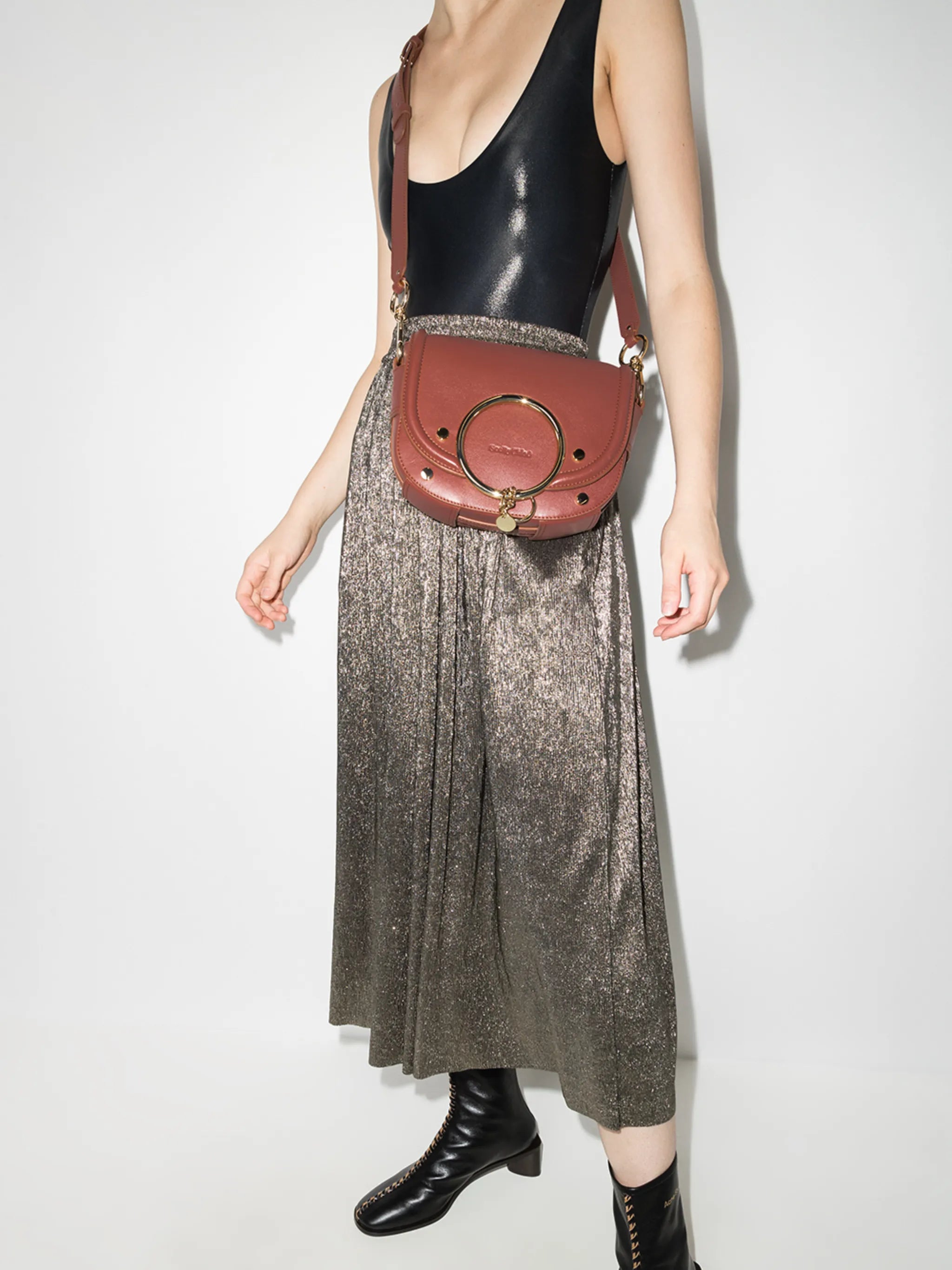 Mara calf leather crossbody bag