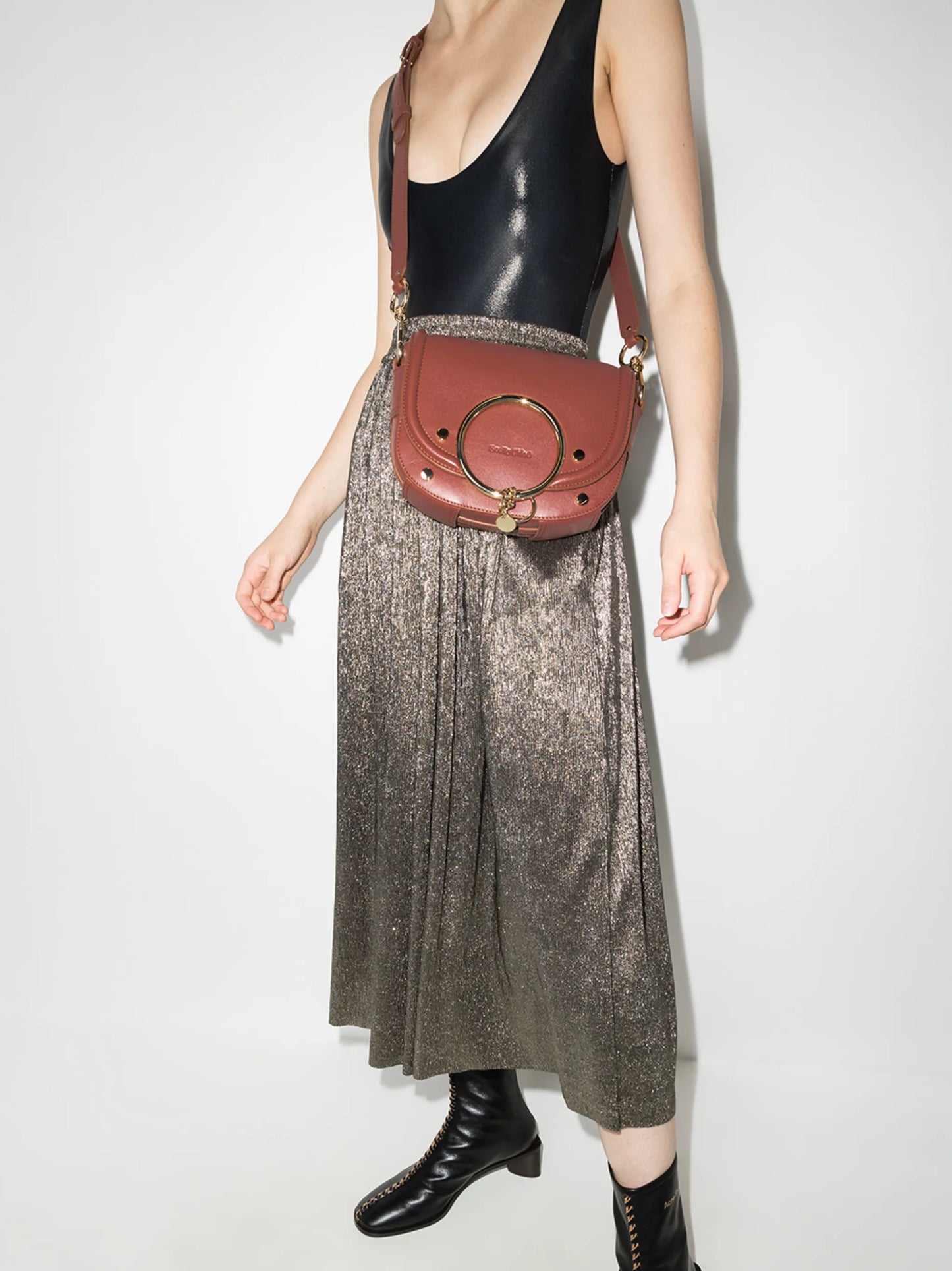 Mara calf leather crossbody bag