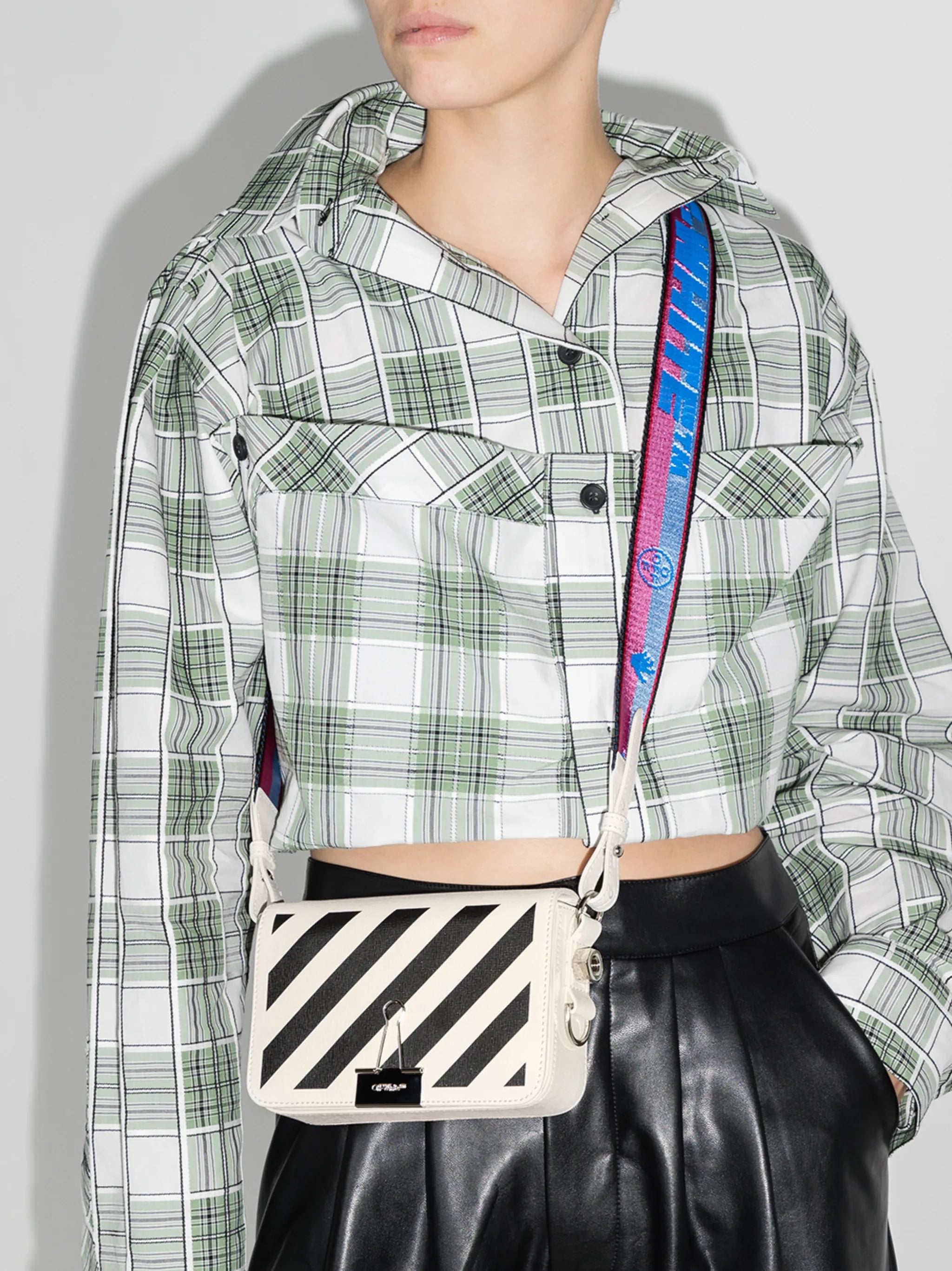 diagonal mini flap bag