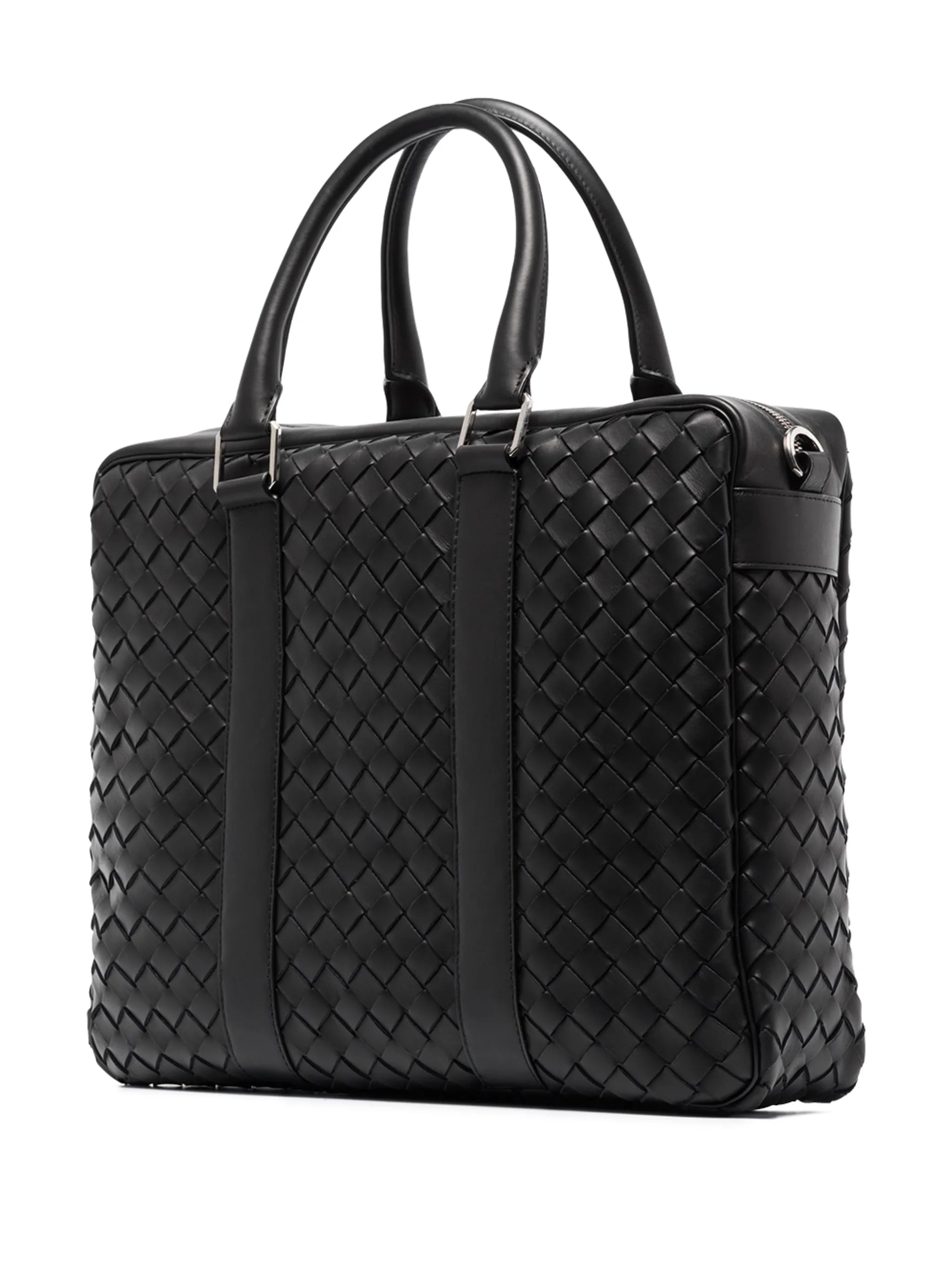 Intrecciato-finish briefcase
