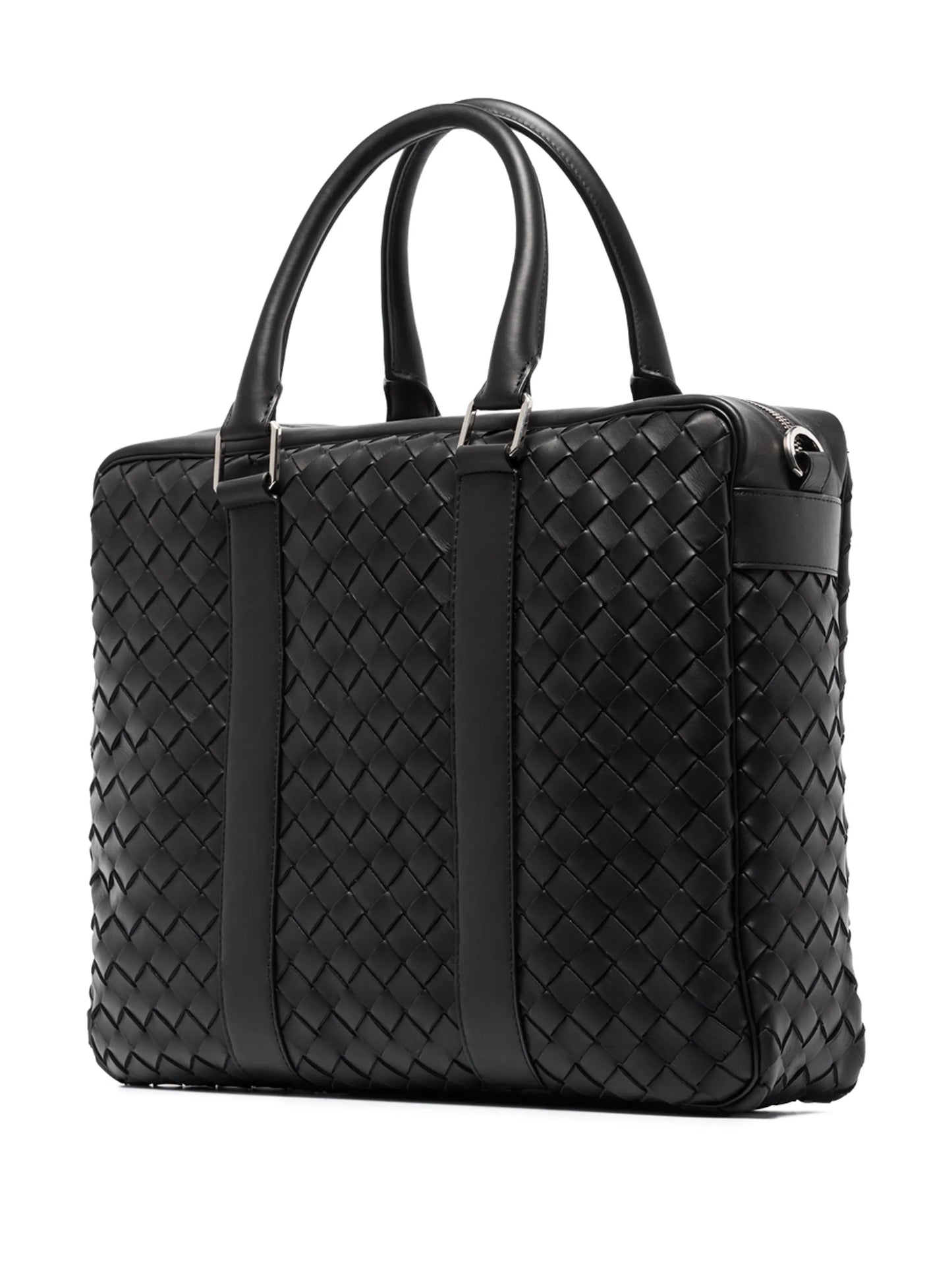 Intrecciato-finish briefcase