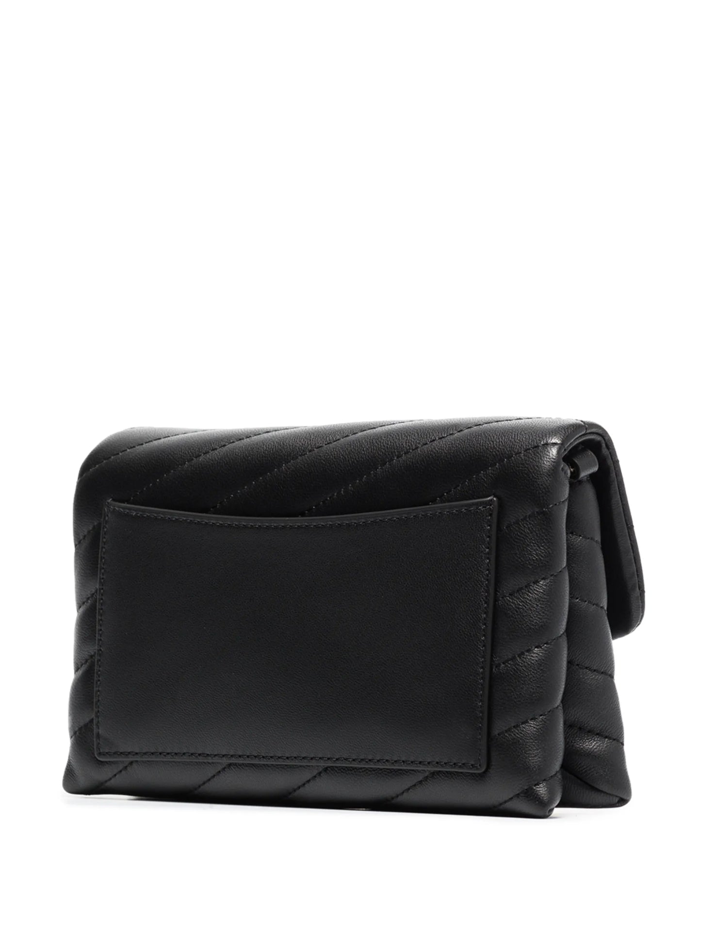 chevron leather chain wallet