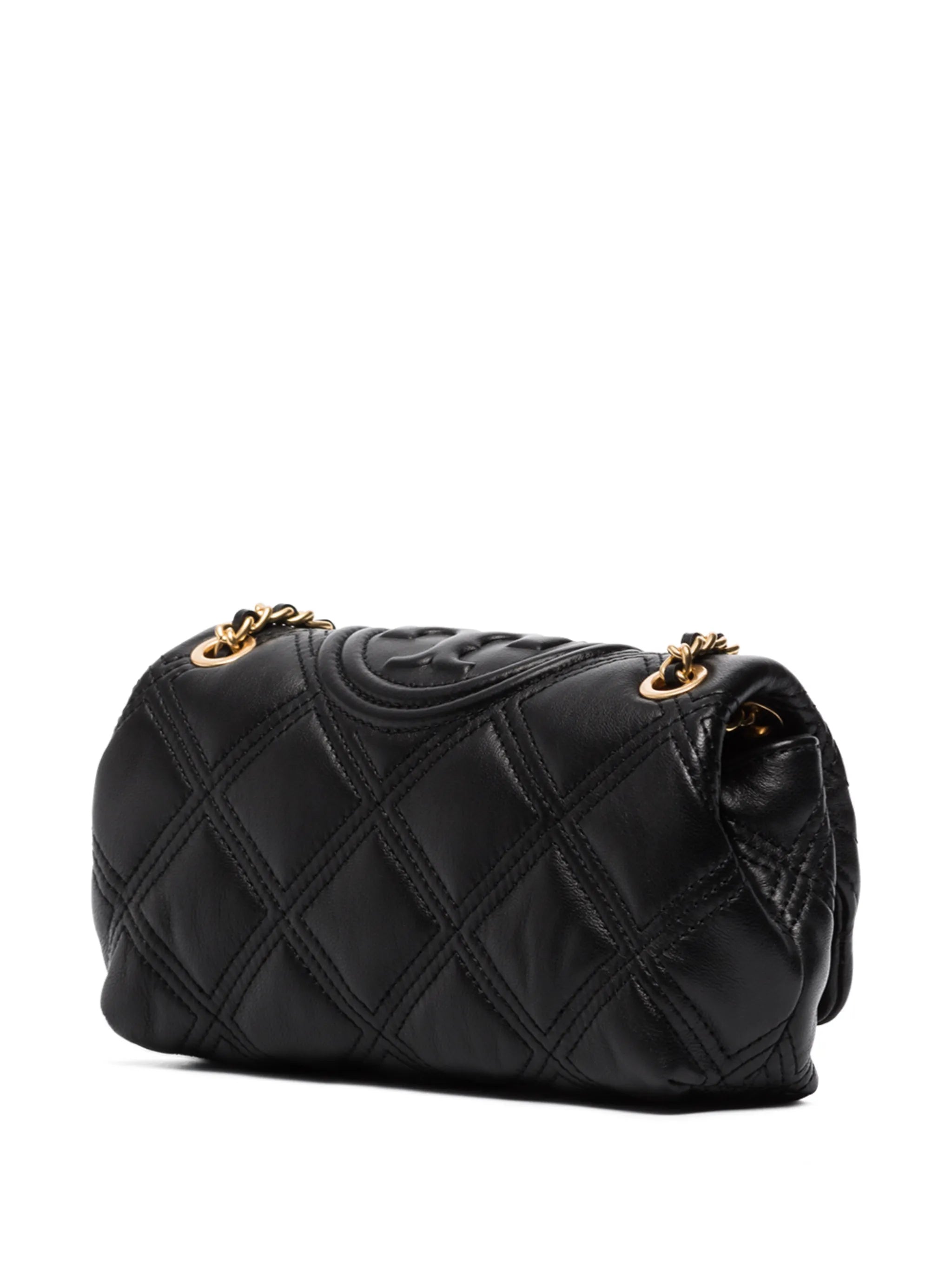 diamond-quilted leather shoulder bag