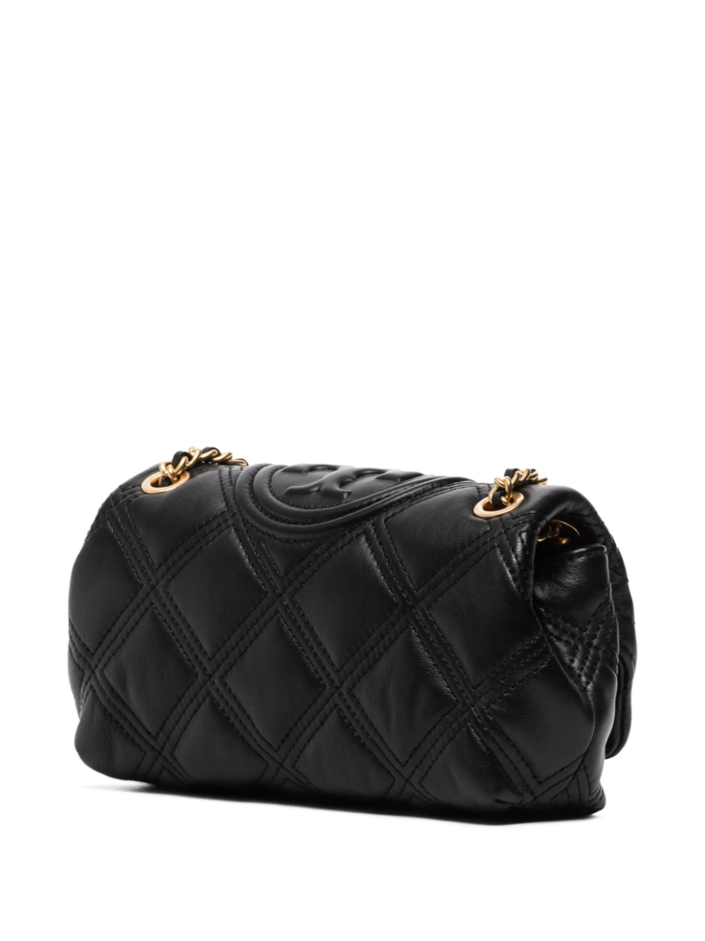 diamond-quilted leather shoulder bag