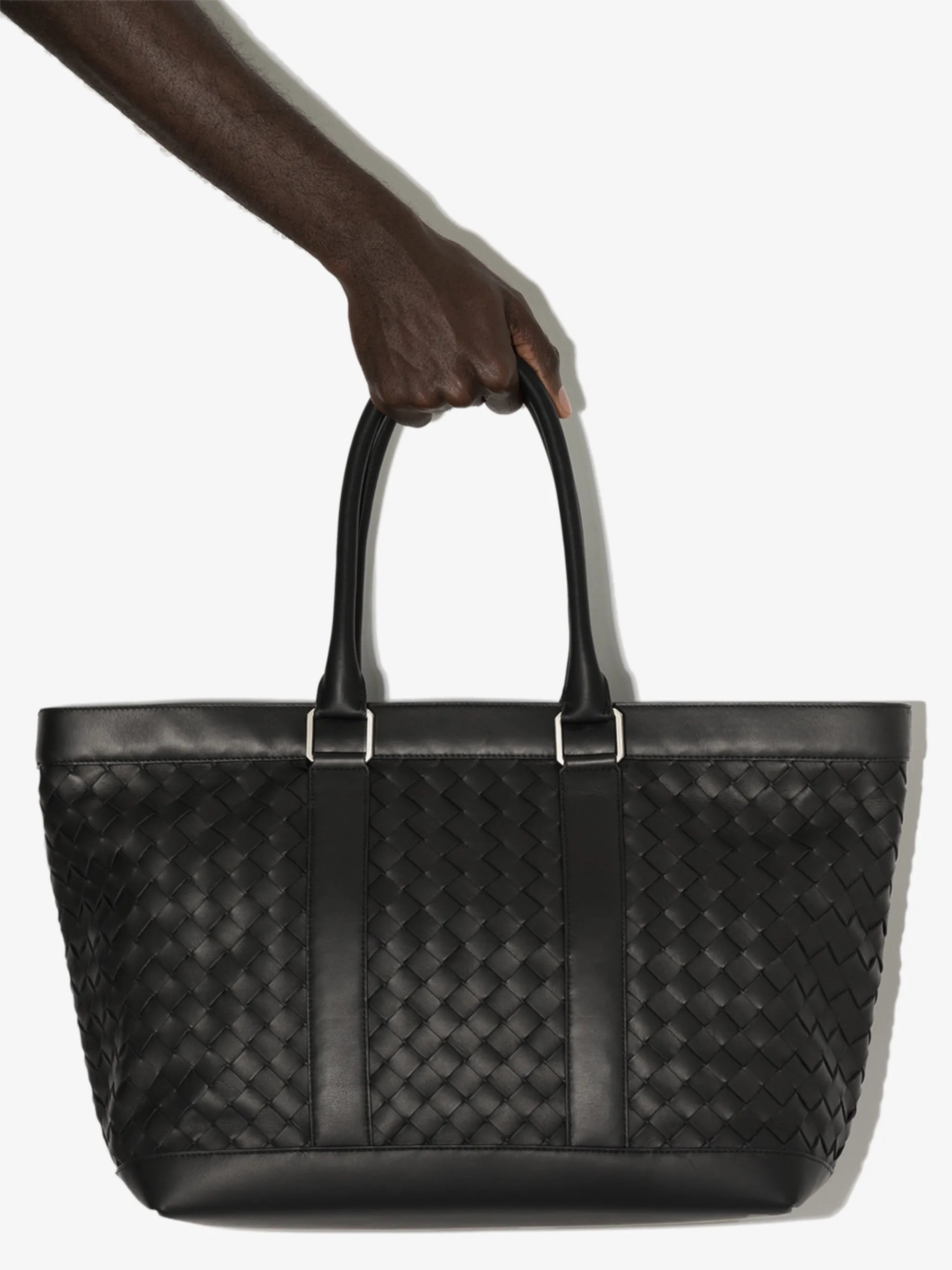 large Intrecciato maxi weave tote bag