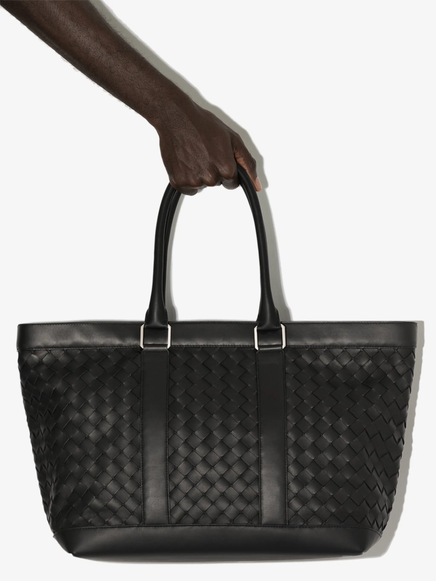large Intrecciato maxi weave tote bag