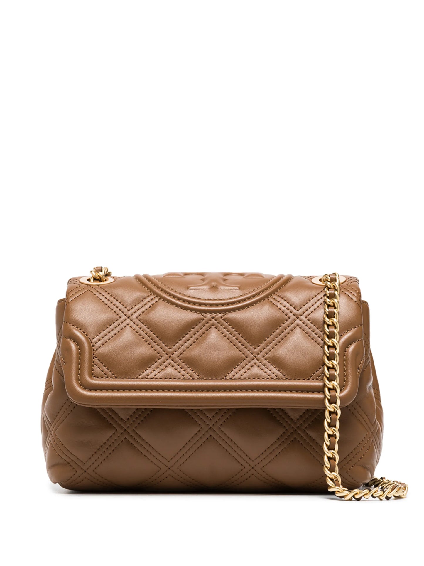 quilted raised logo crossbody bag