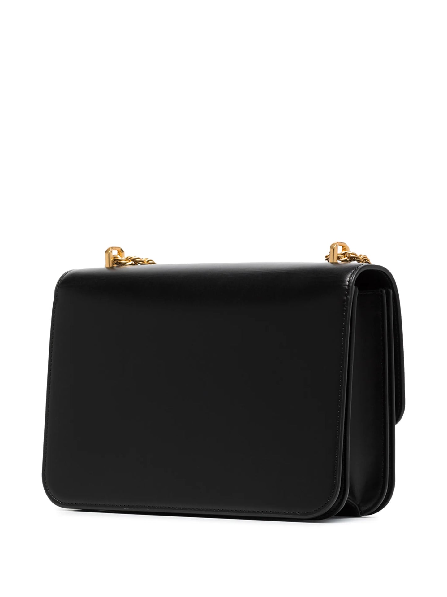 raised logo leather shoulder bag
