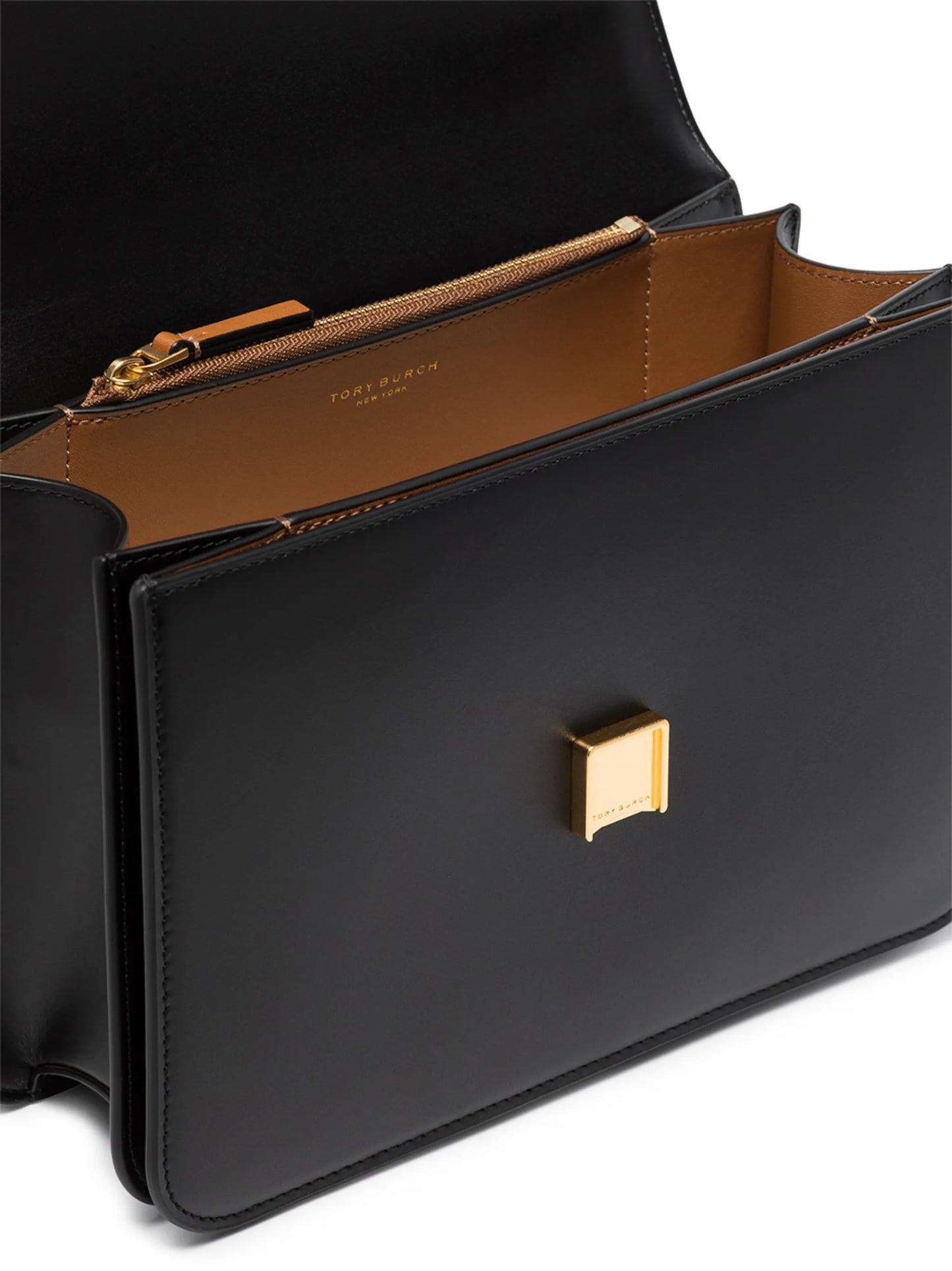 raised logo leather shoulder bag