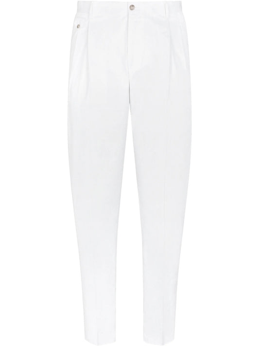 pleated tapered trousers