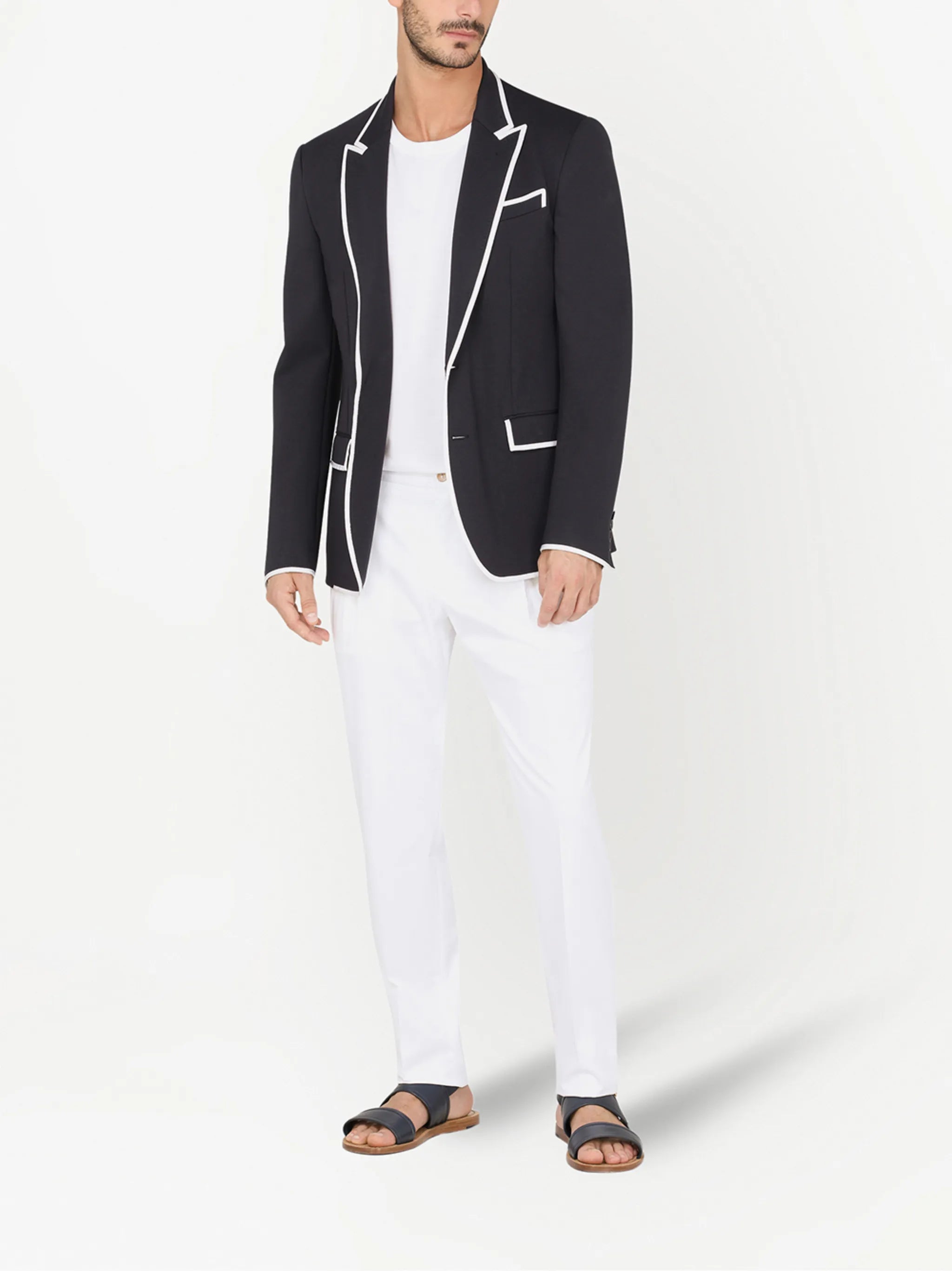 pleated tapered trousers
