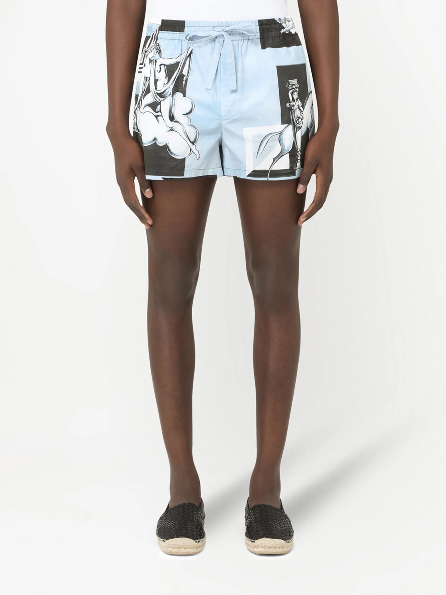 graphic-print shorts