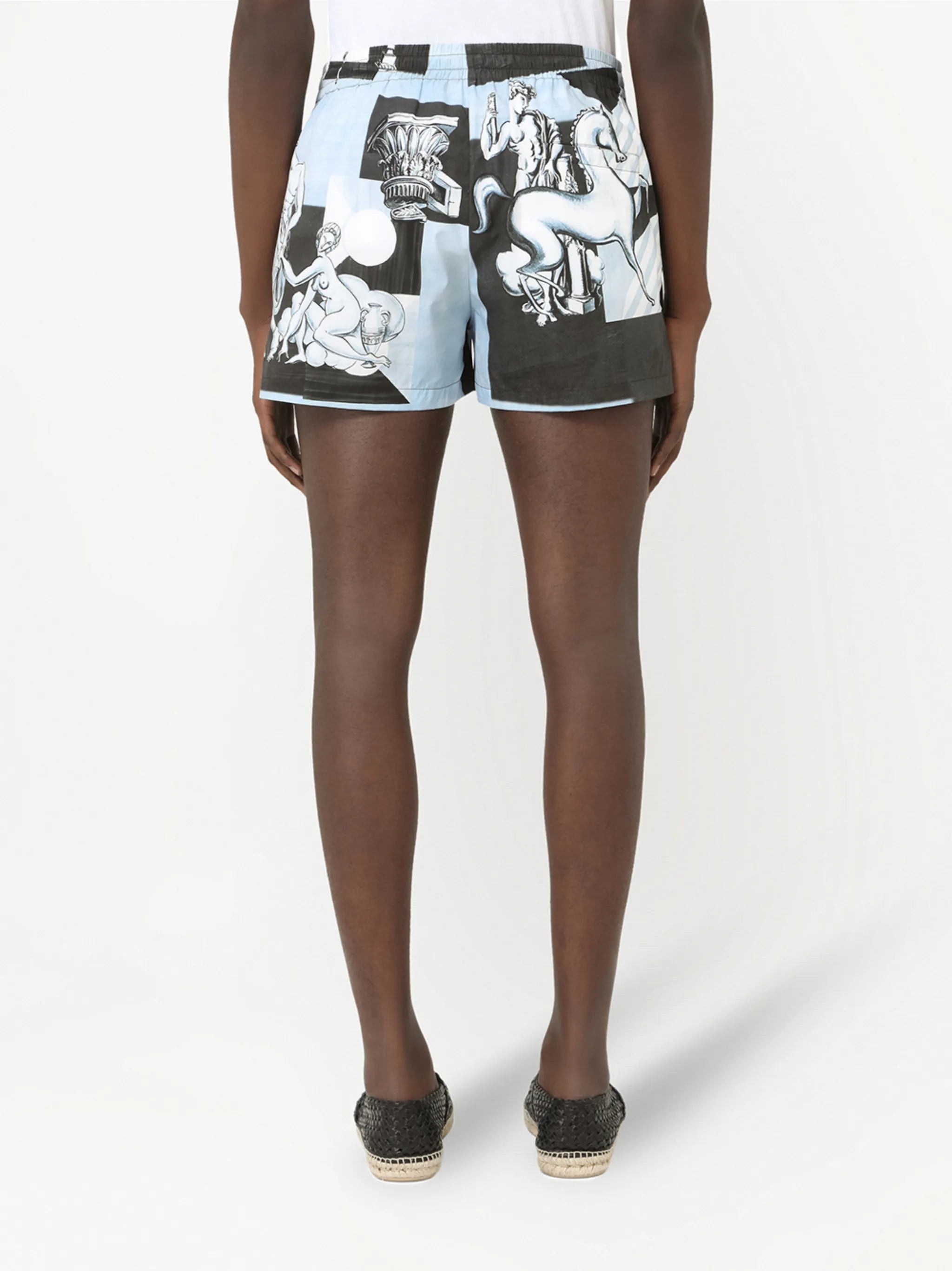 graphic-print shorts