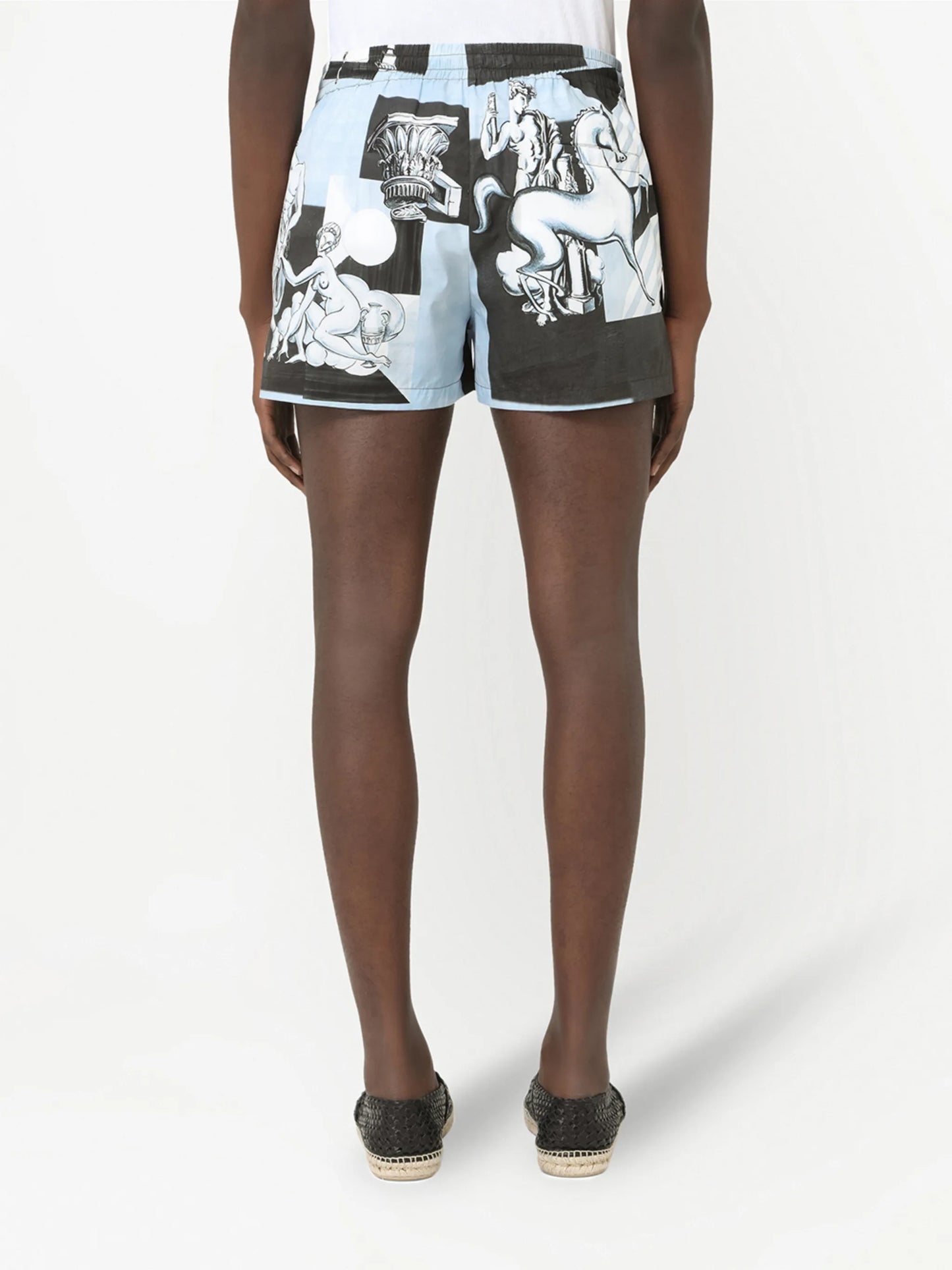 graphic-print shorts