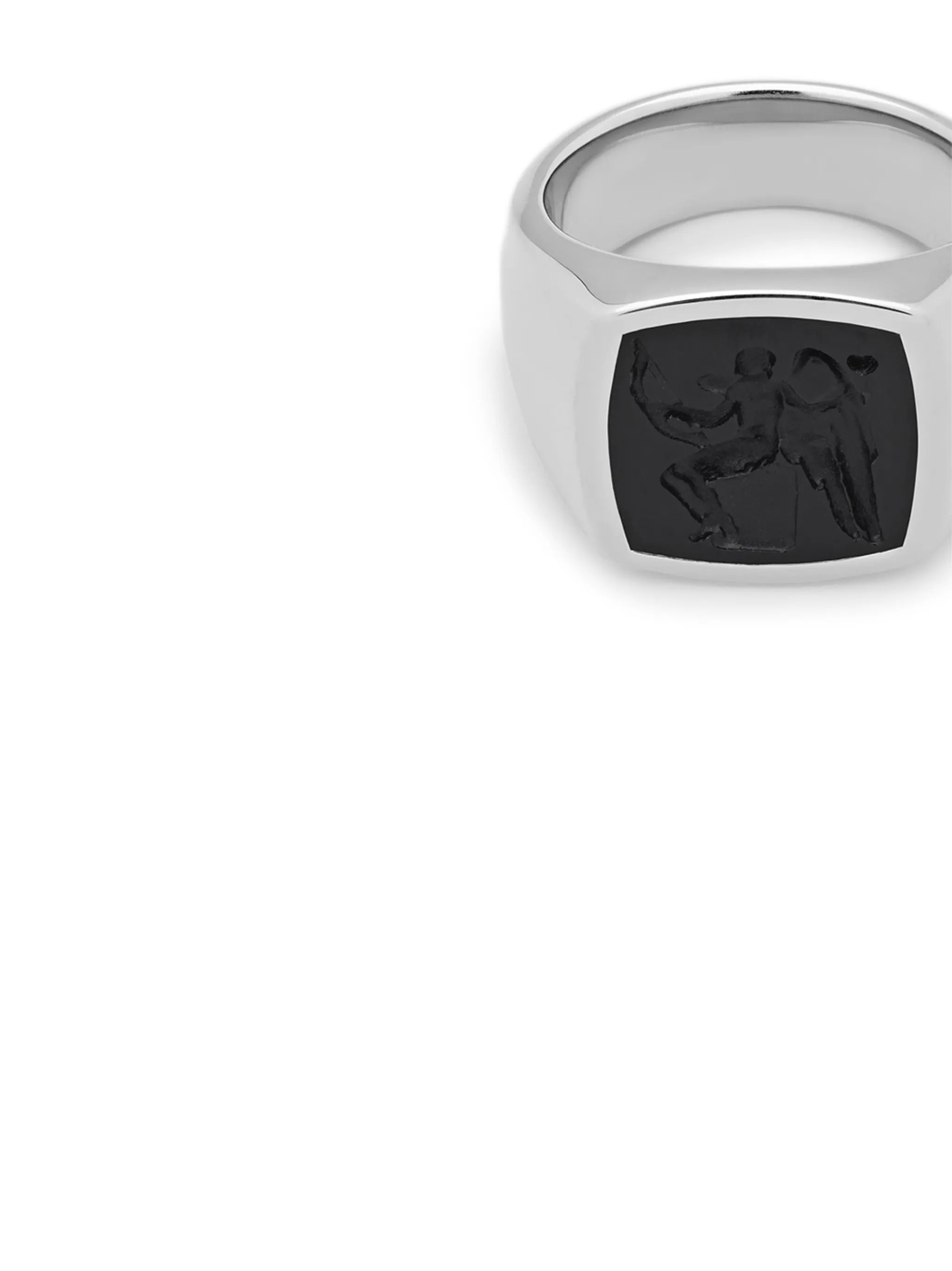 Cushion Eros onyx-embellished ring