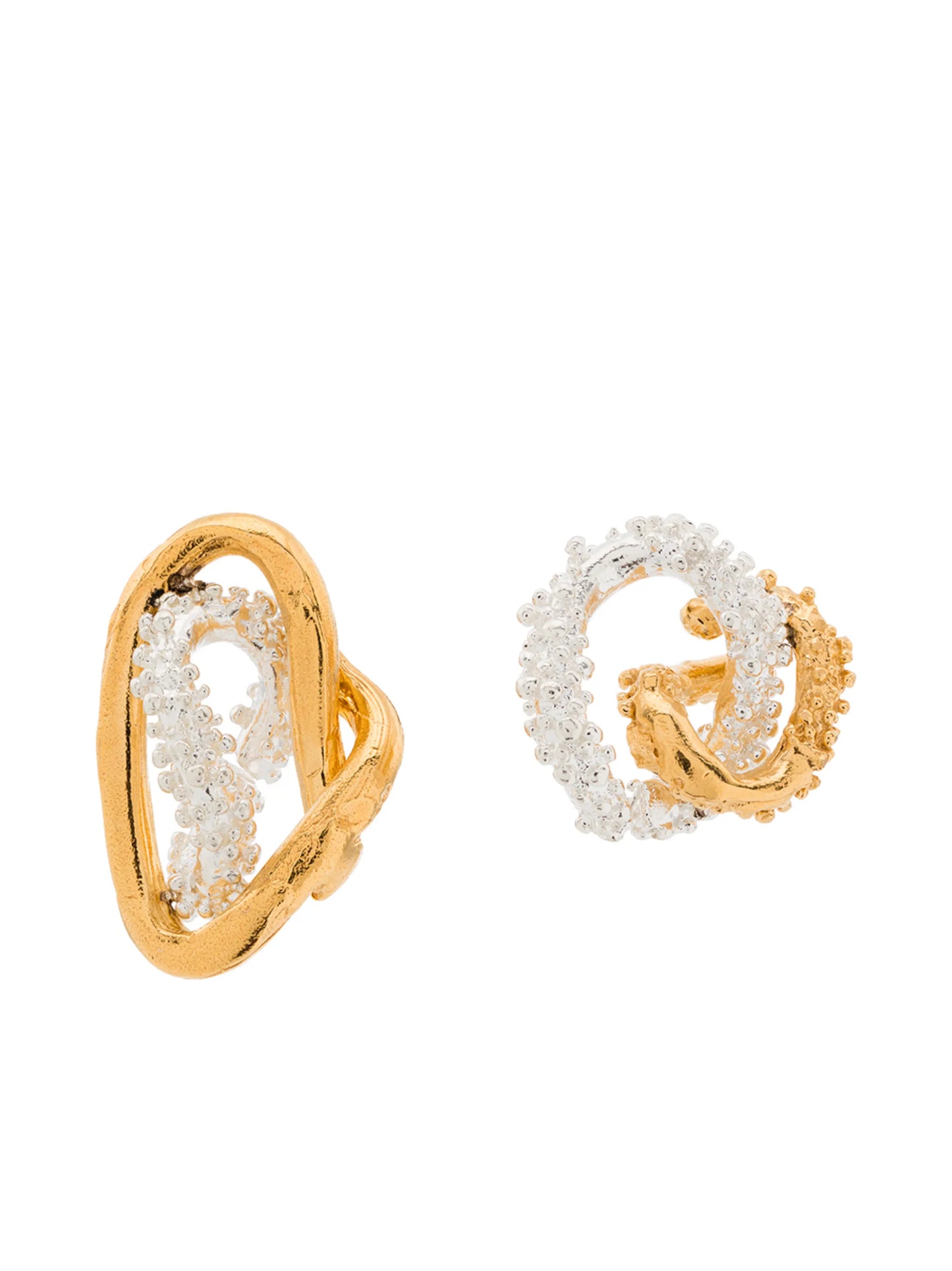 asymmetric two-tone Lia earrings