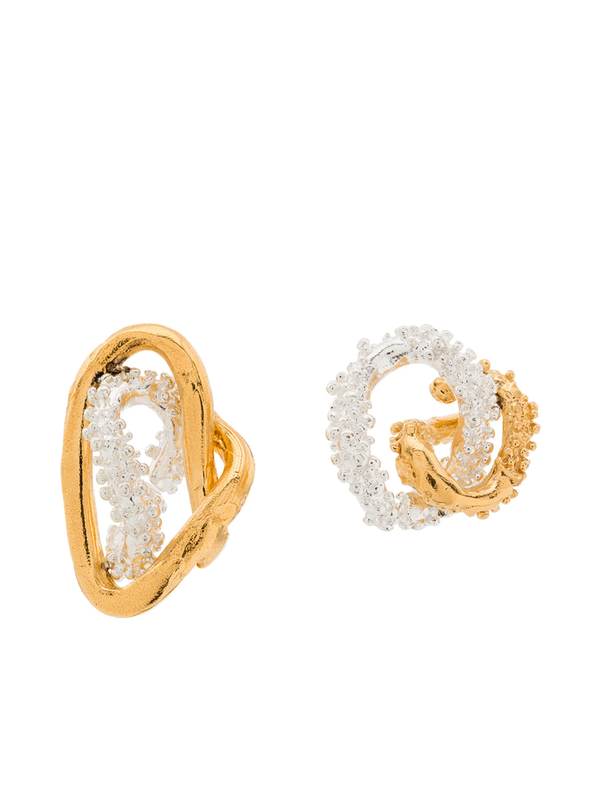 asymmetric two-tone Lia earrings