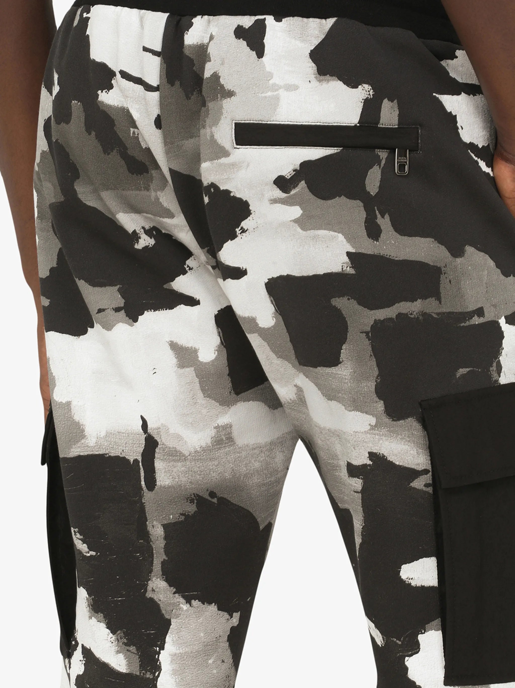 camouflage-pattern tapered track pants