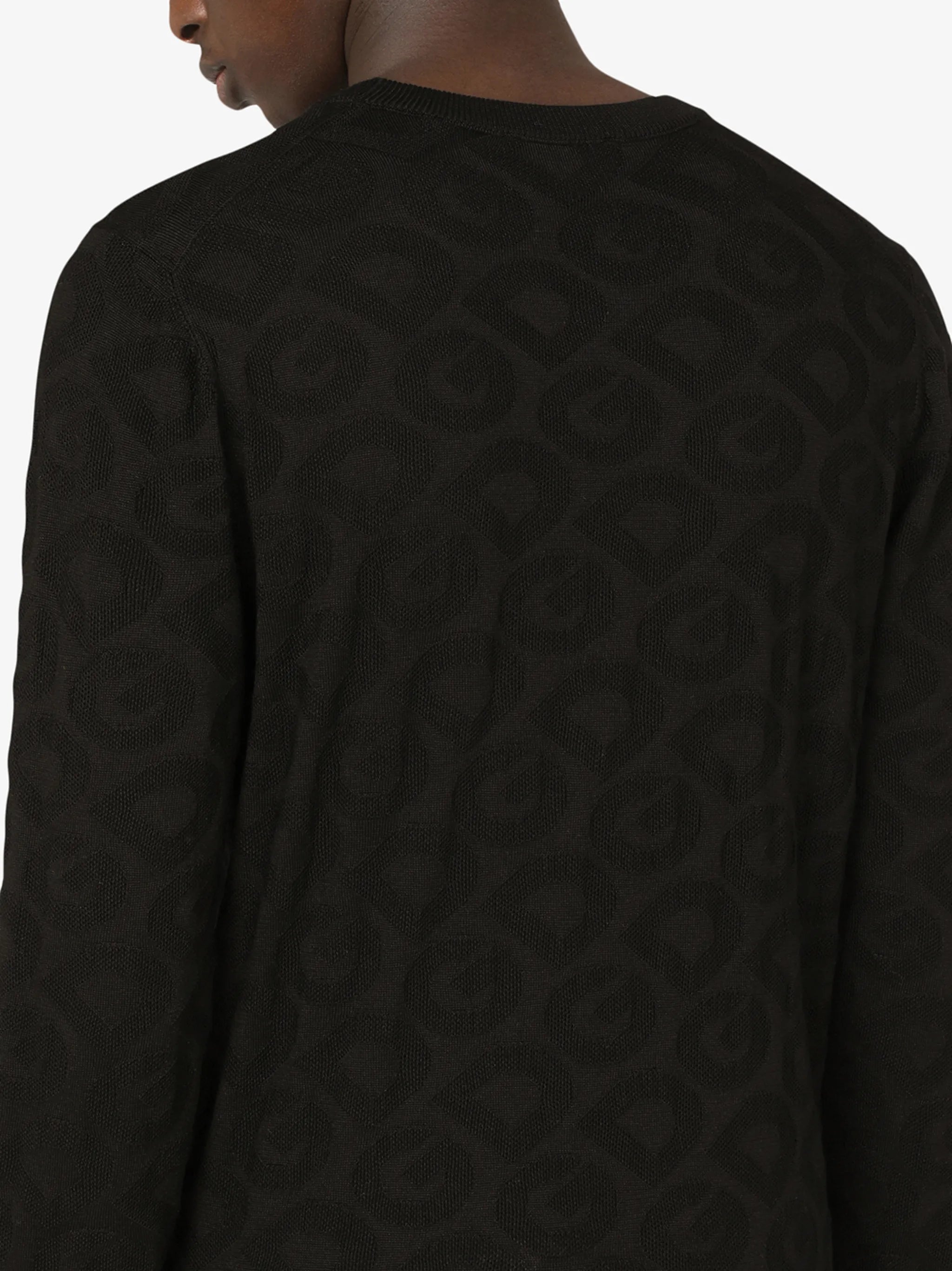 logo-intarsia crew-neck jumper