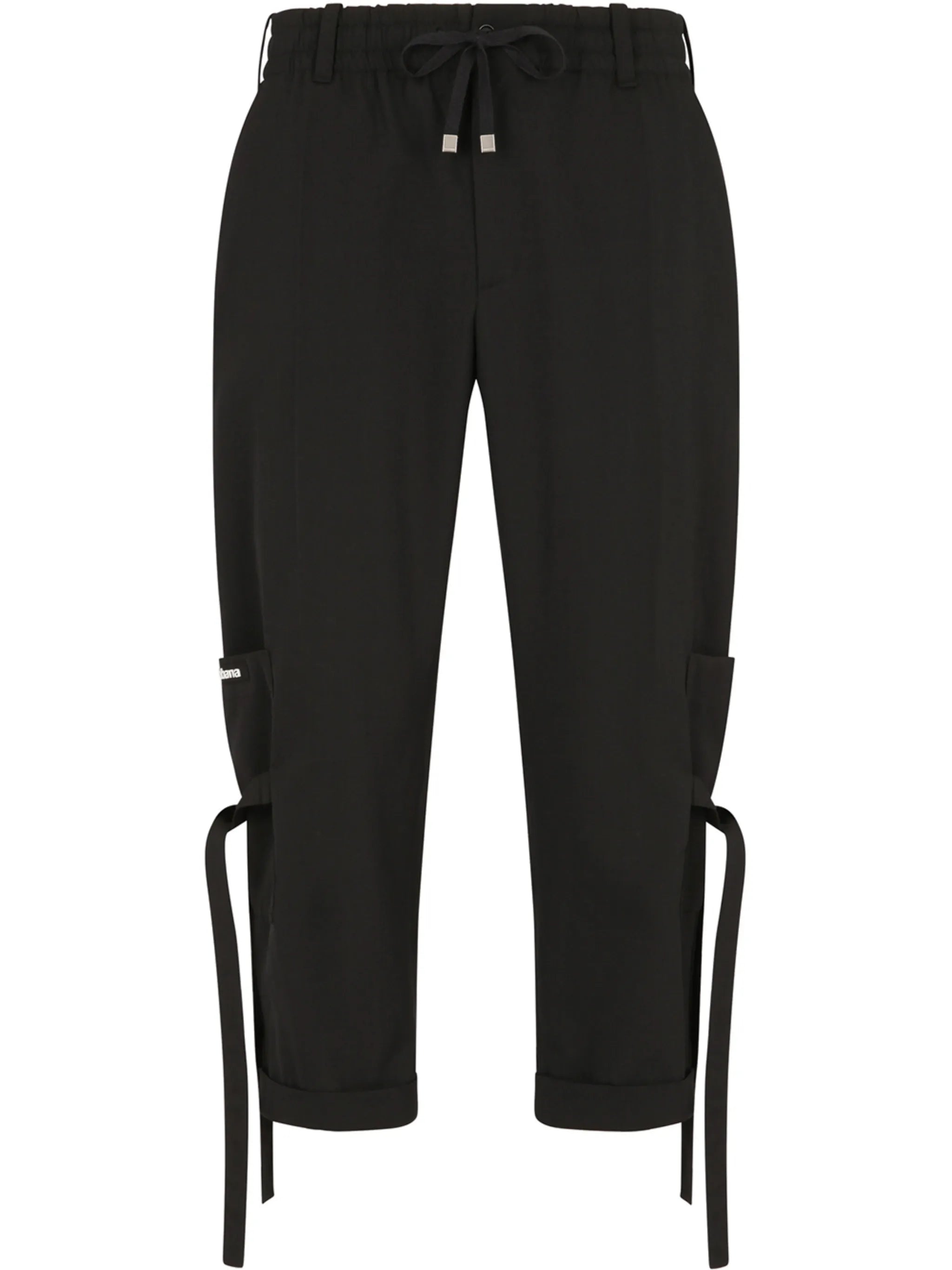 lace-up cropped jogging trousers