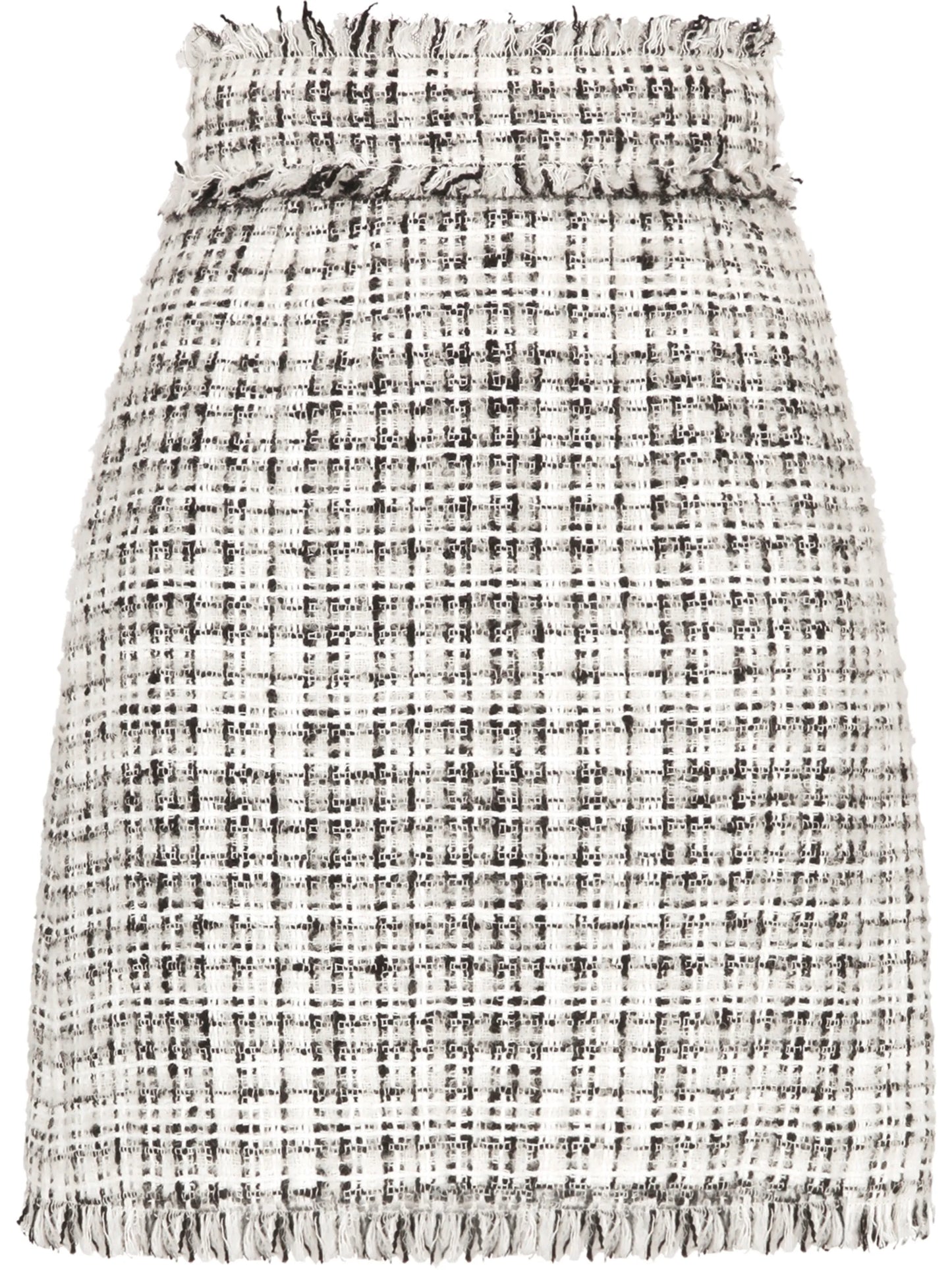 tweed straight-fit skirt