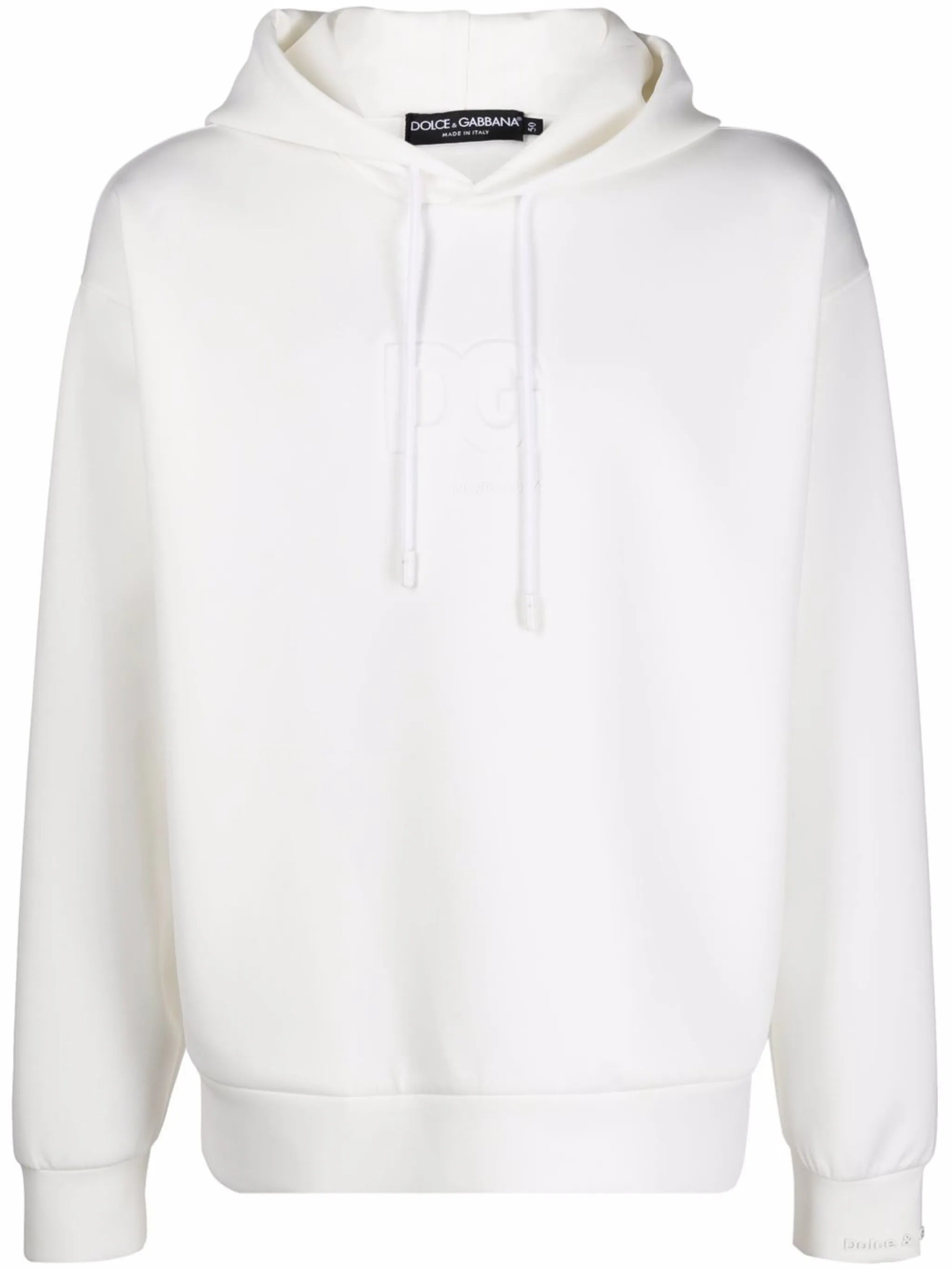 logo-patch V-neck hoodie
