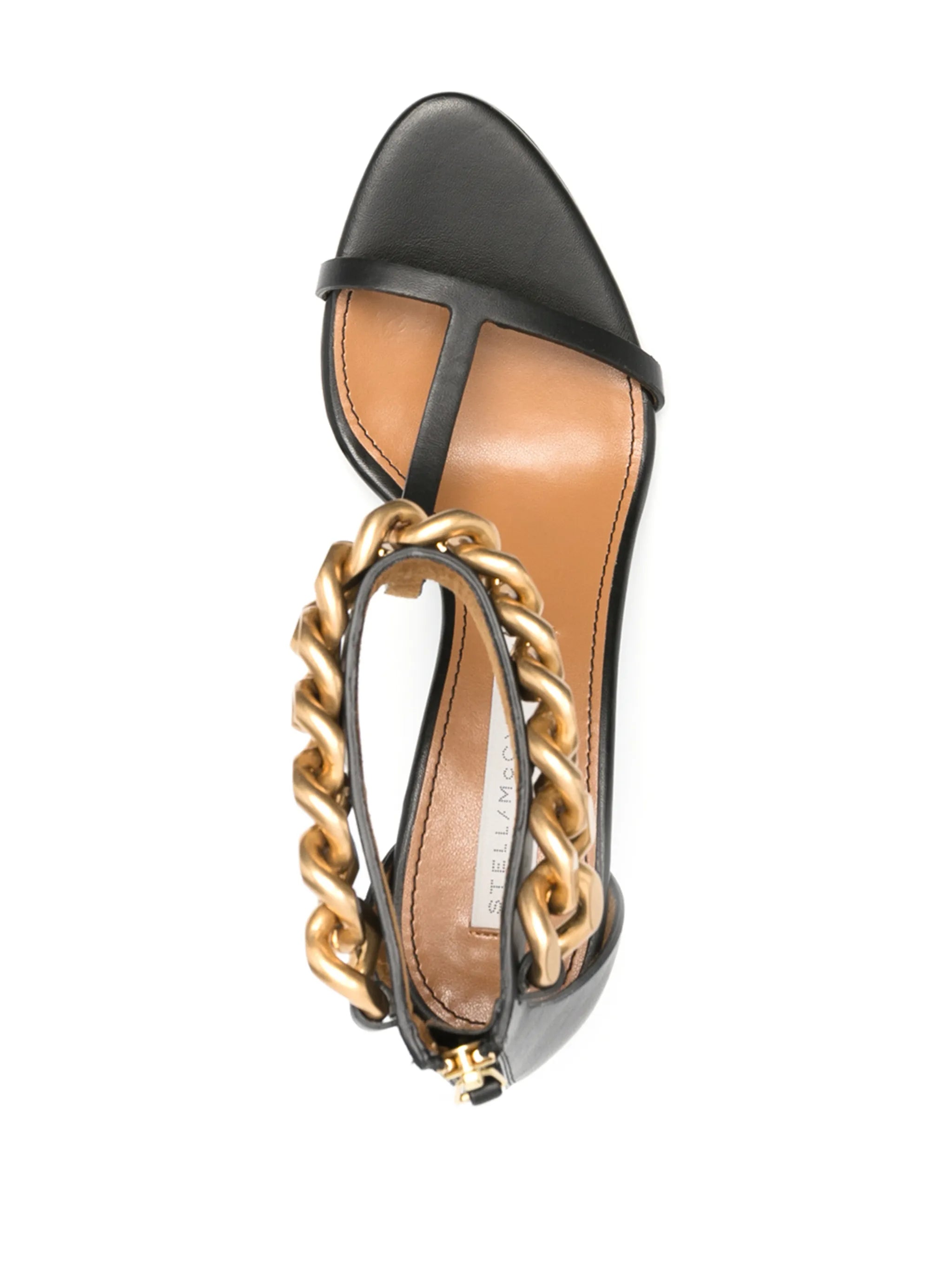 chain-link strappy sandals