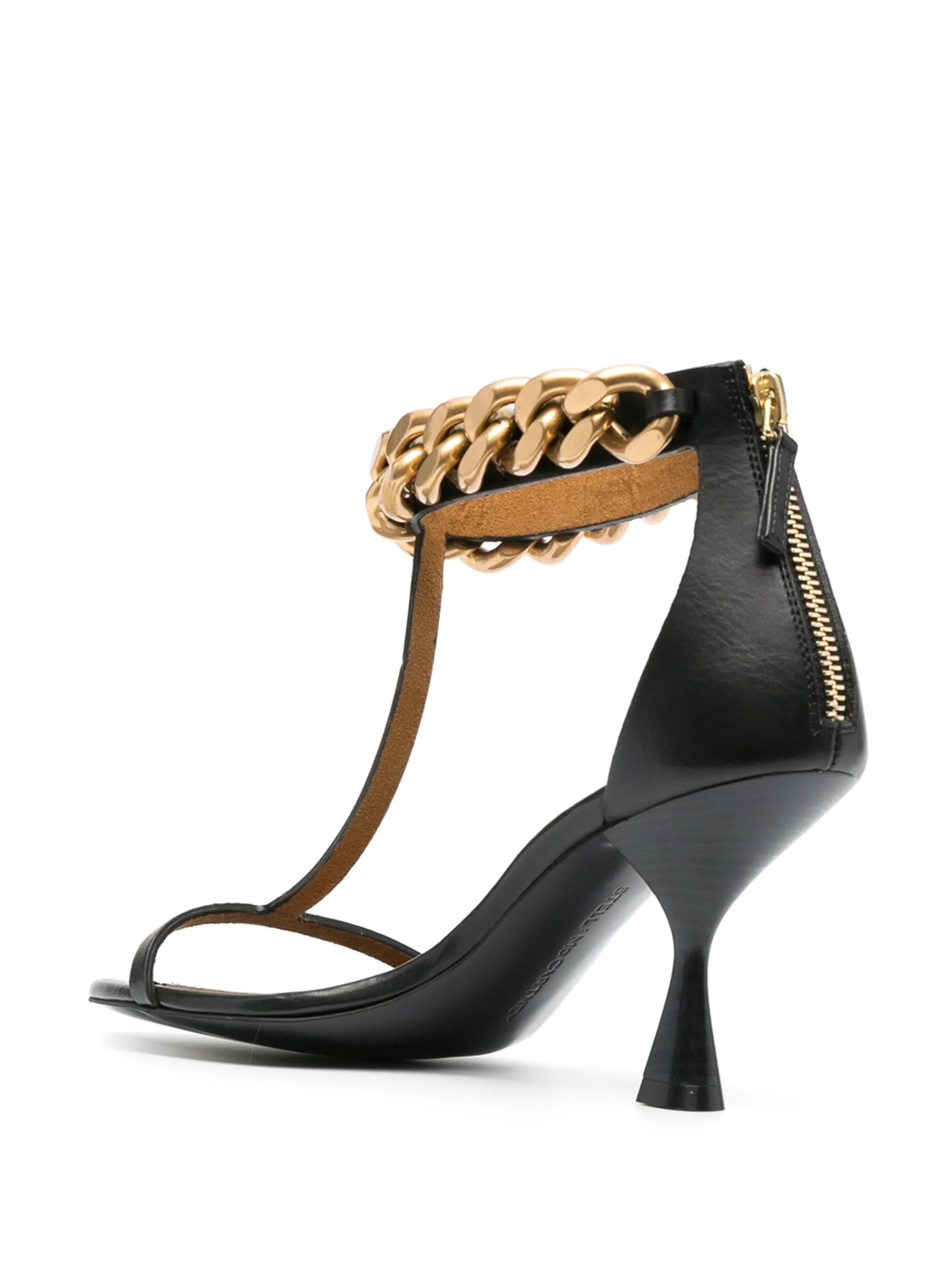 chain-link strappy sandals