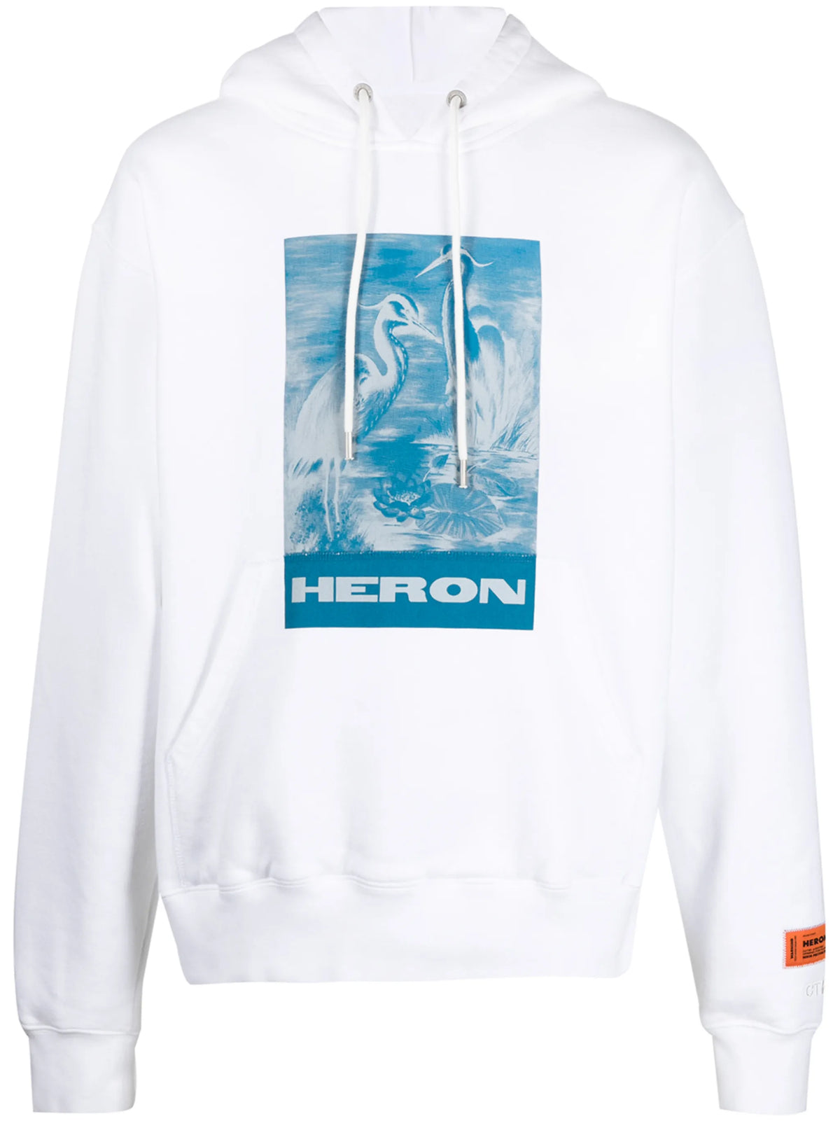 logo-print organic cotton hoodie