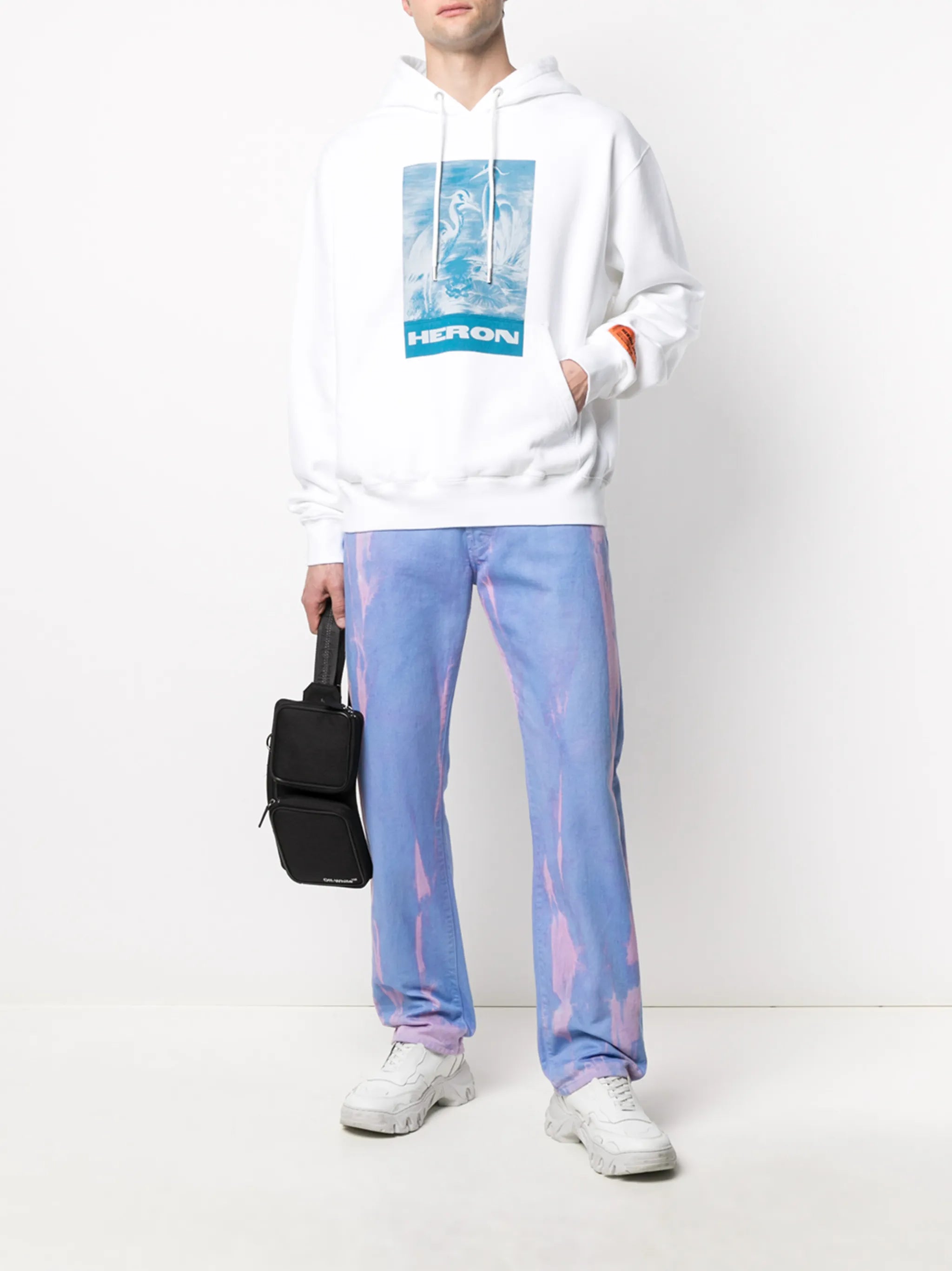 logo-print organic cotton hoodie