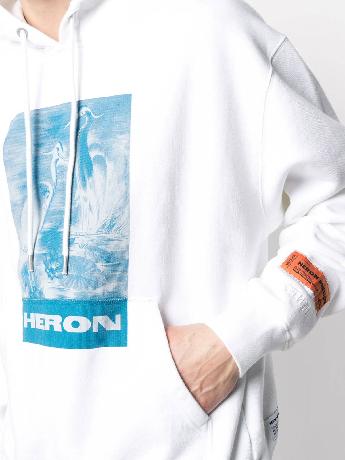 logo-print organic cotton hoodie