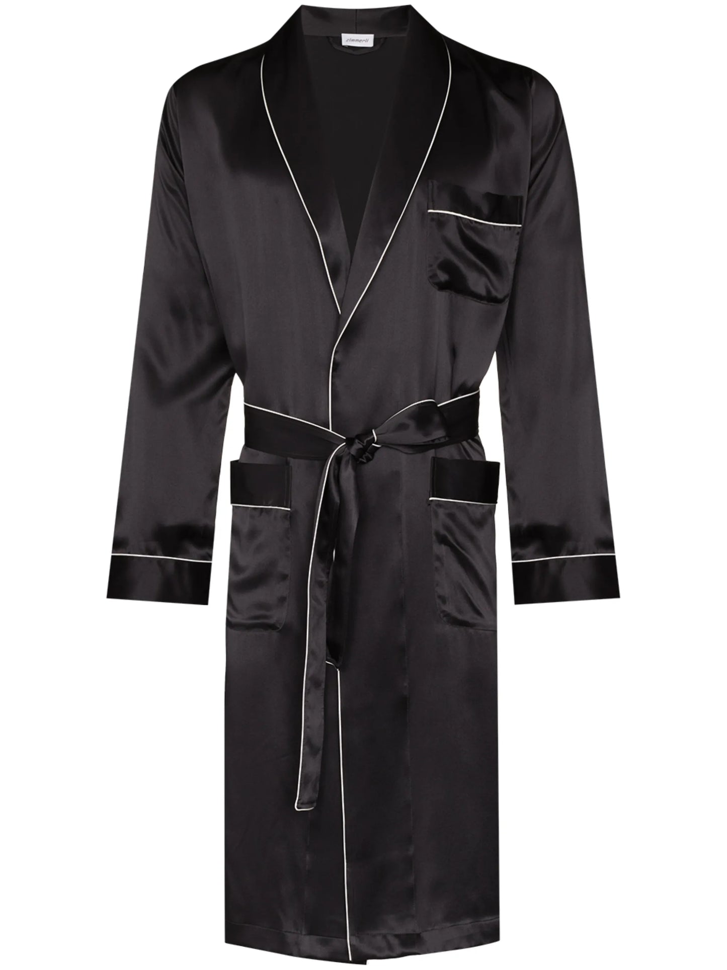 tied waist silk robe