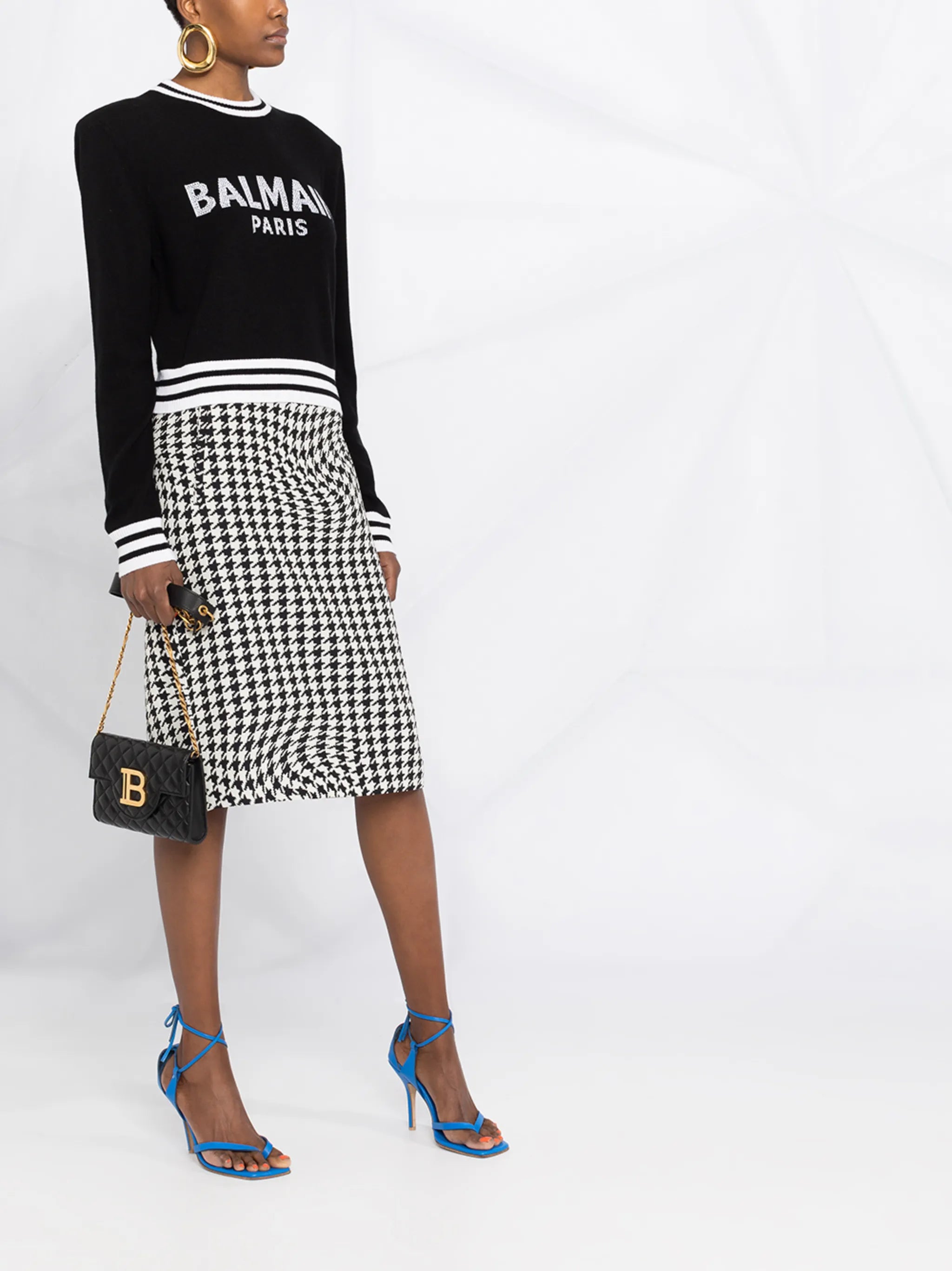 intarsia-knit logo jumper