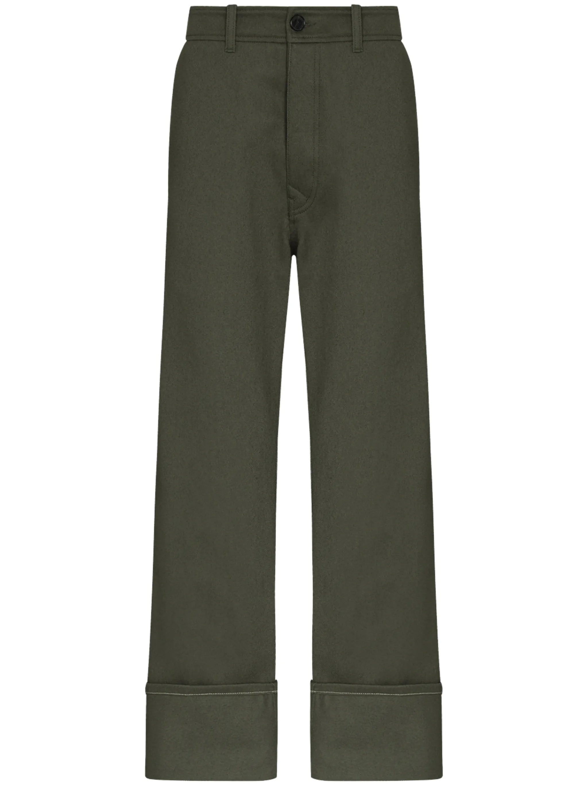 loose-fit turned-hem trousers