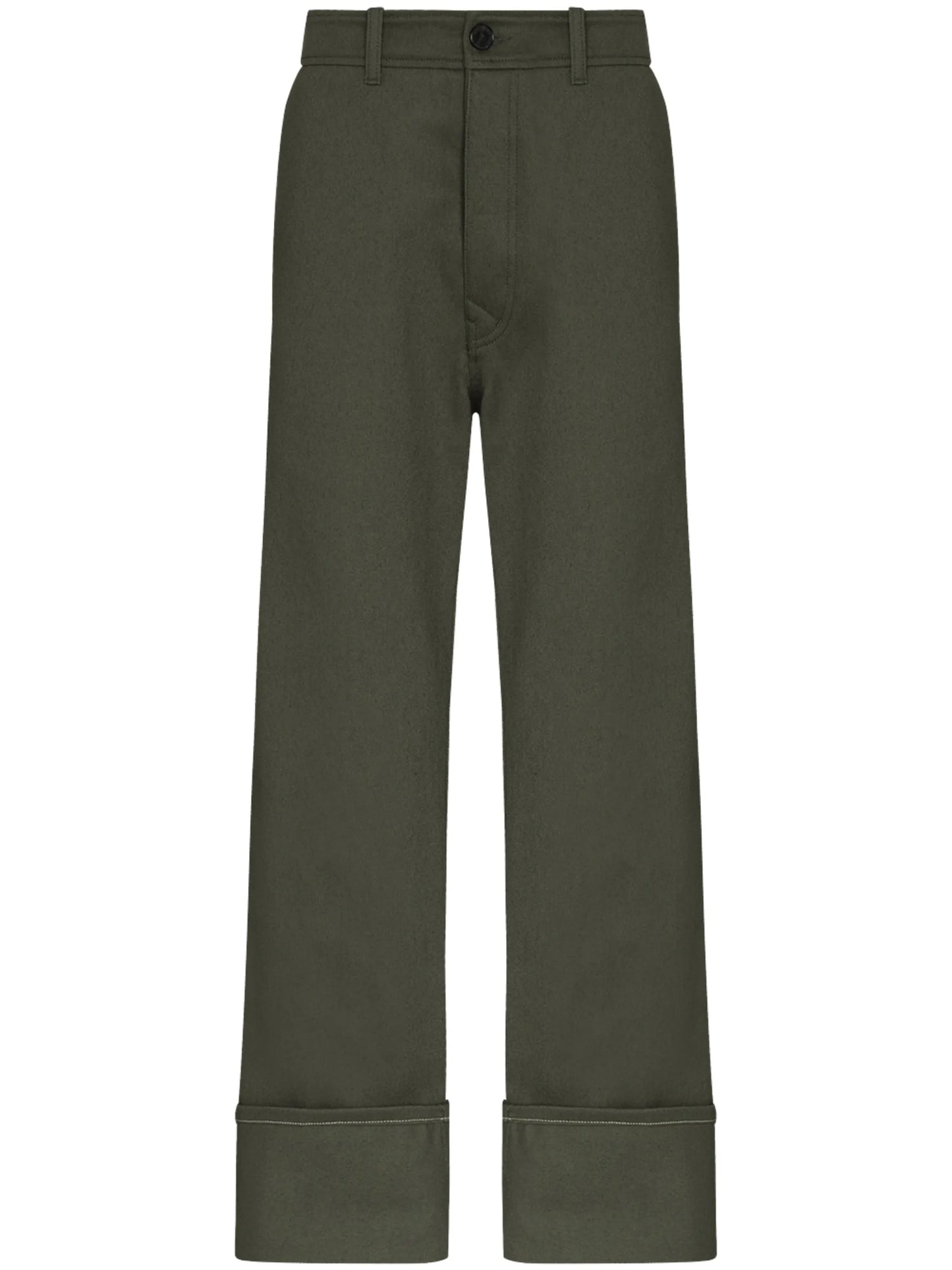 loose-fit turned-hem trousers