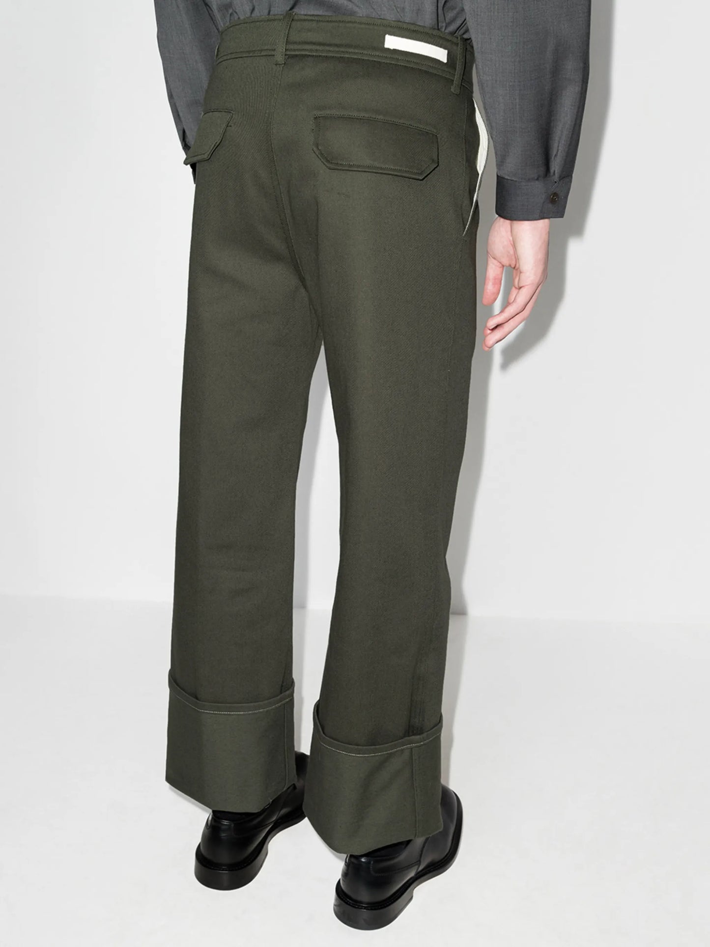 loose-fit turned-hem trousers