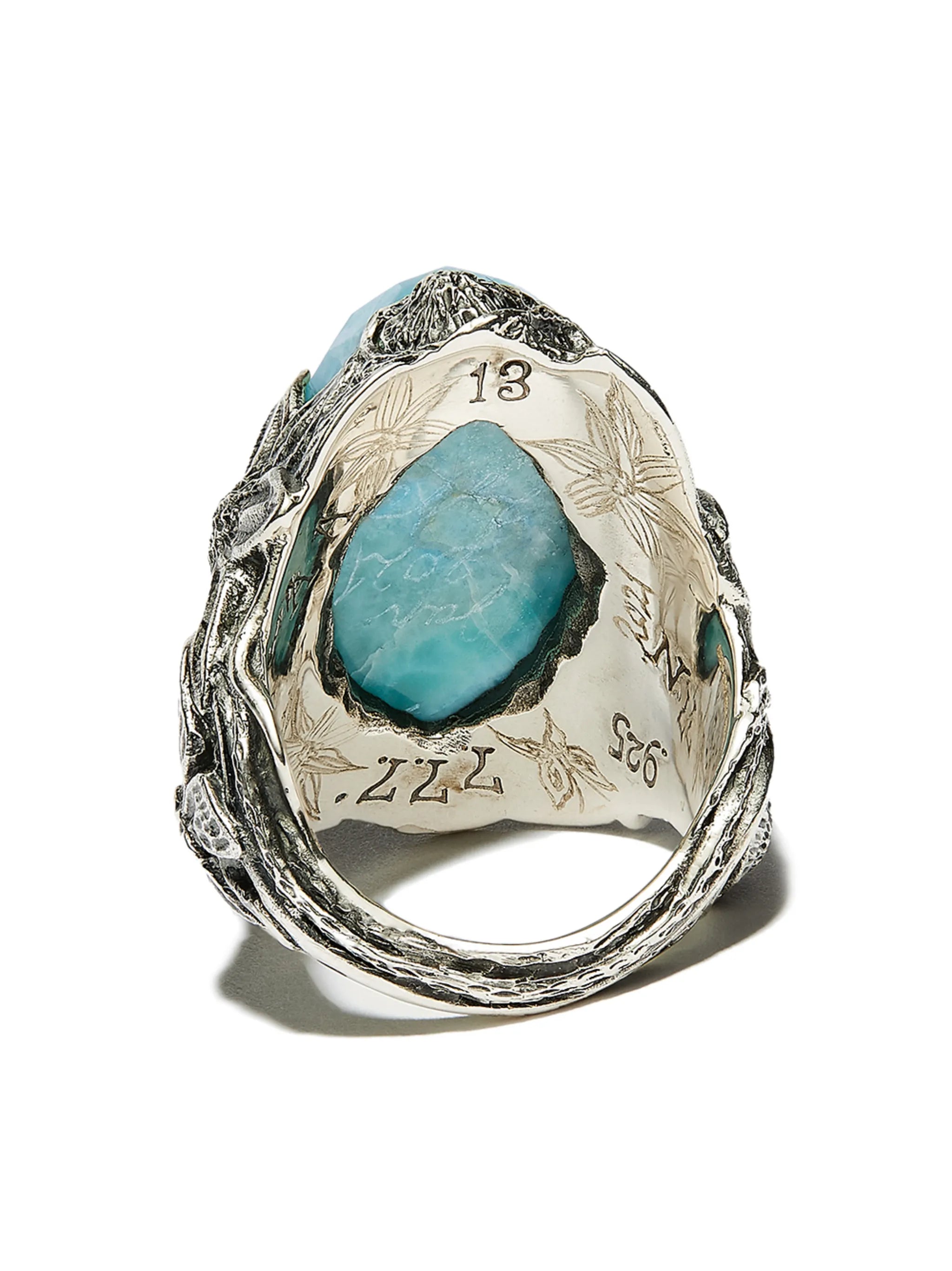 The Winter larimar-embellished ring