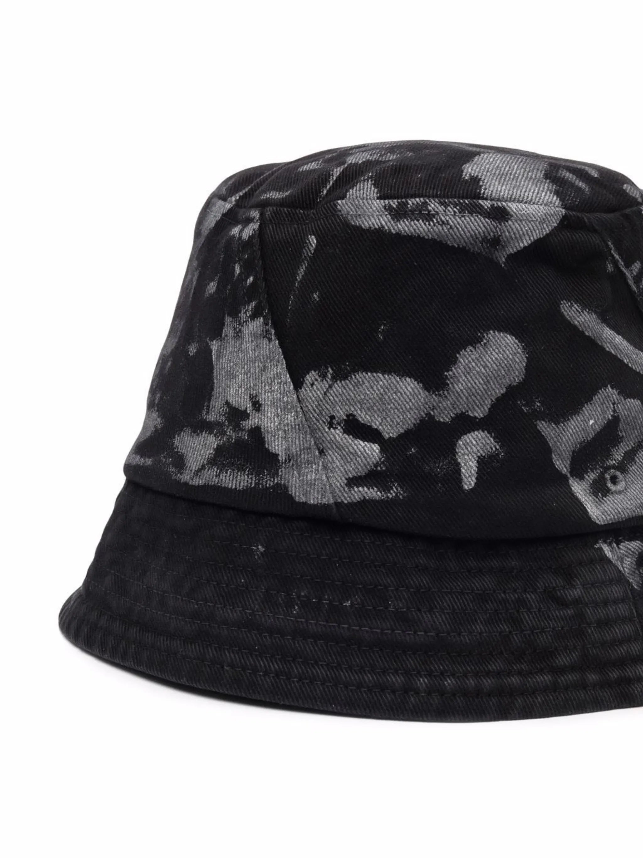 Diamond abstract-print bucket hat