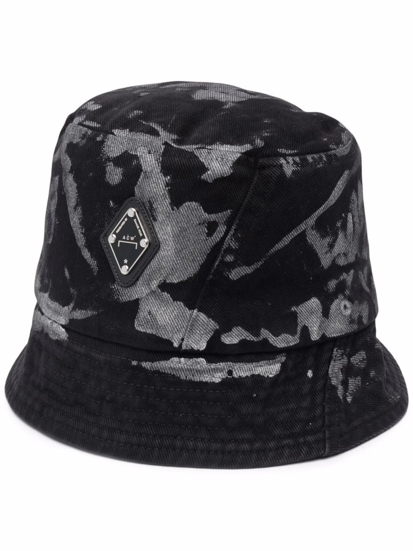 Diamond abstract-print bucket hat