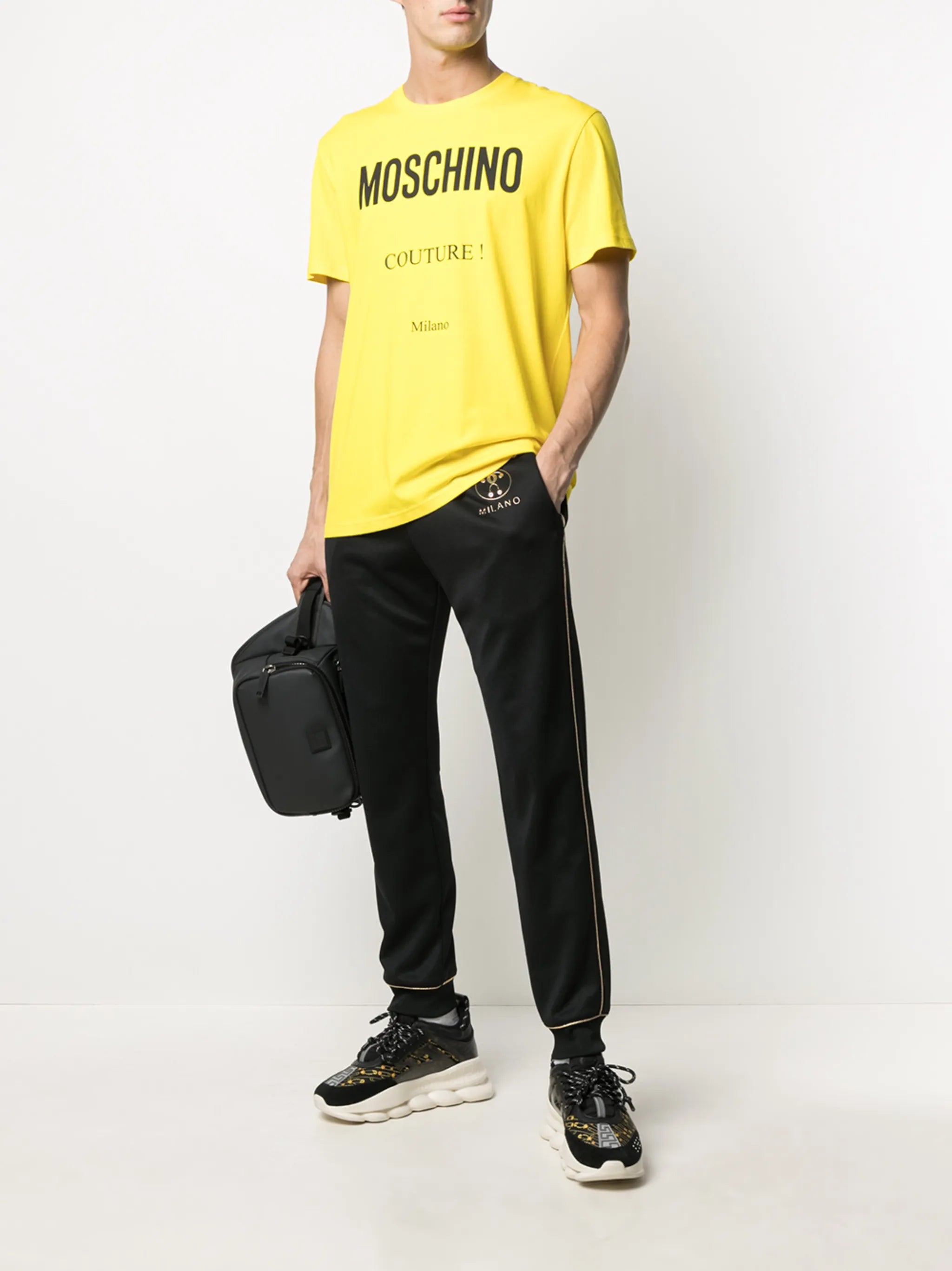 logo plaque track pants