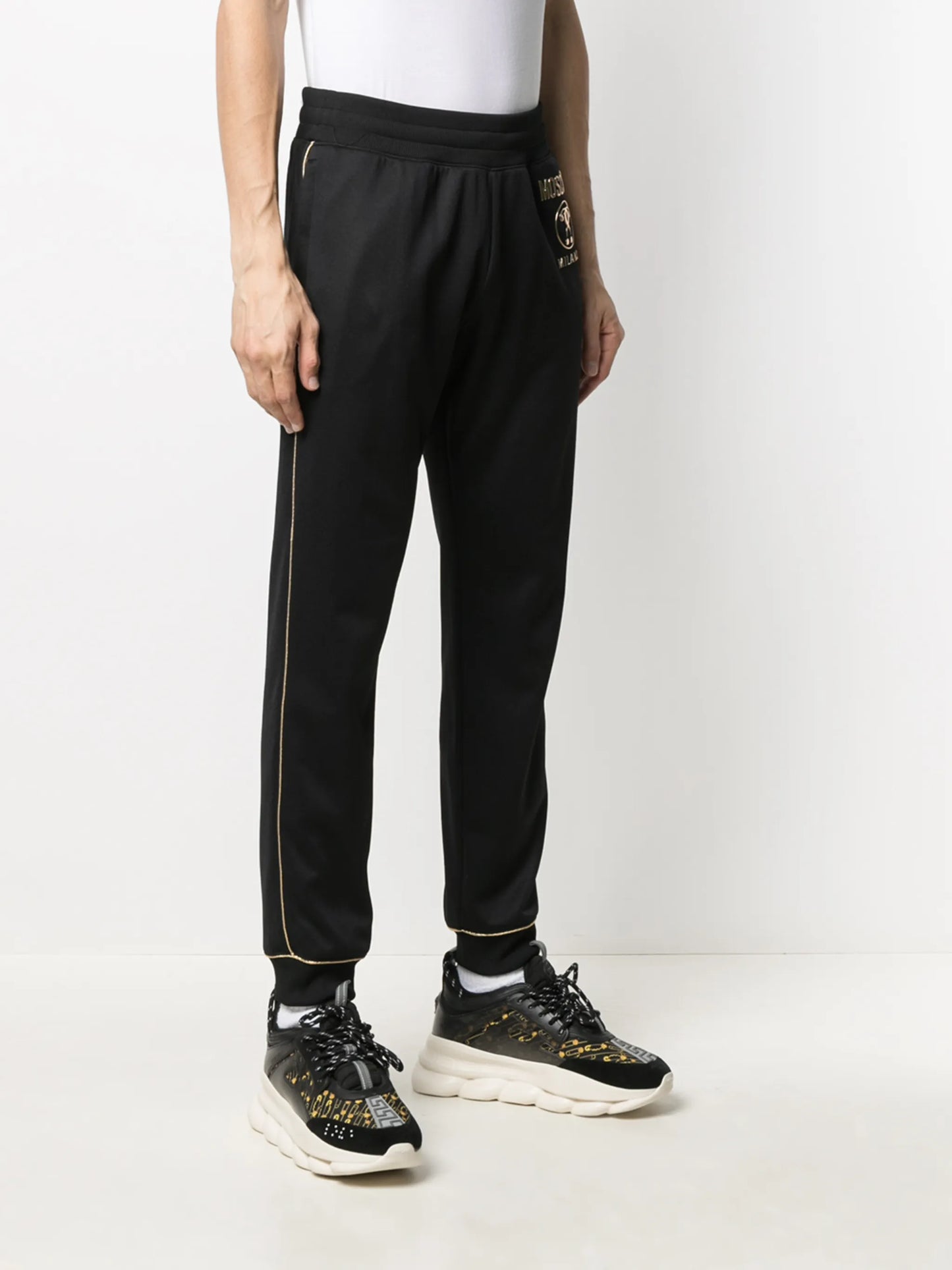 logo plaque track pants