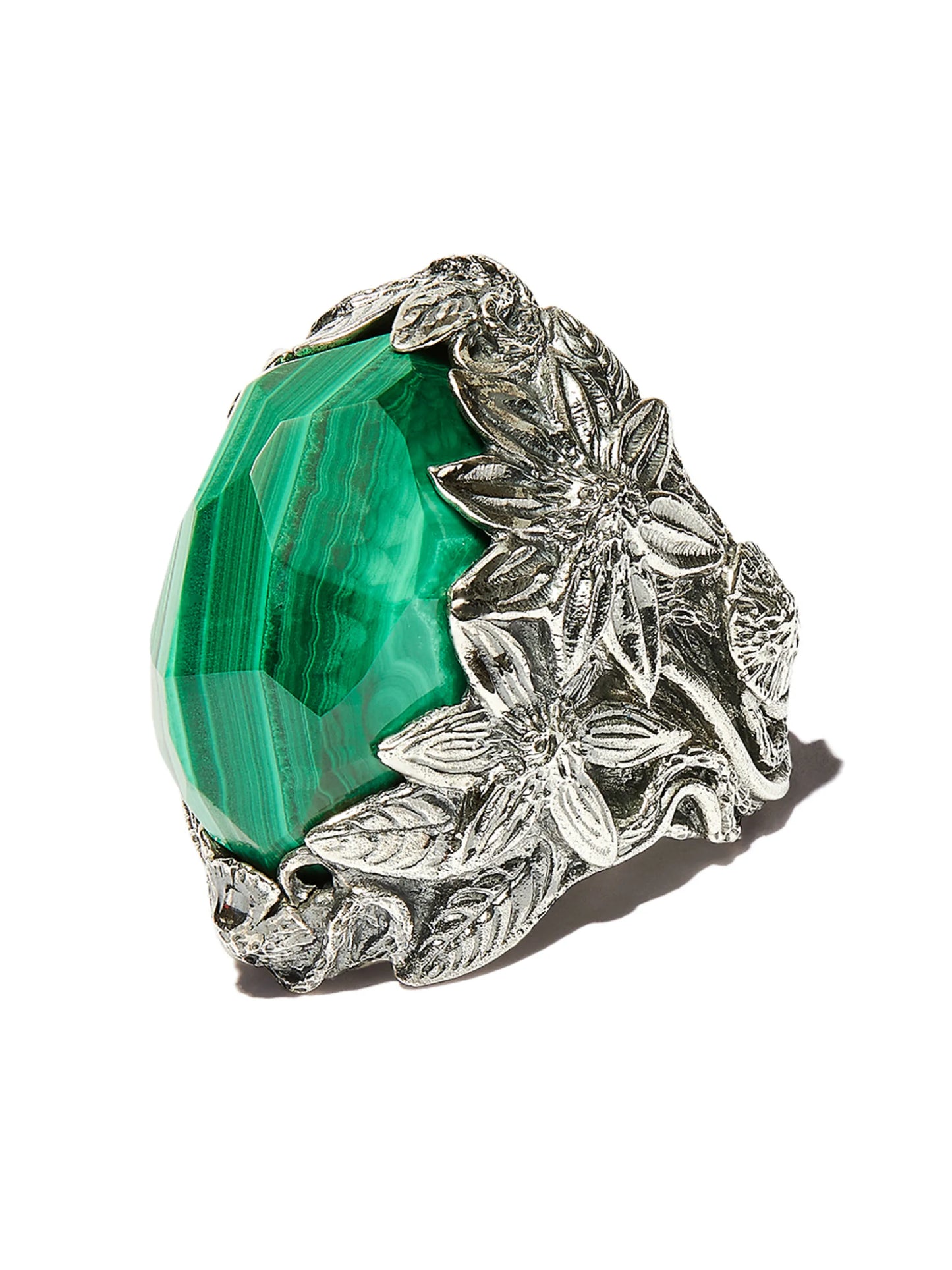 The Winter malachite-embellished ring