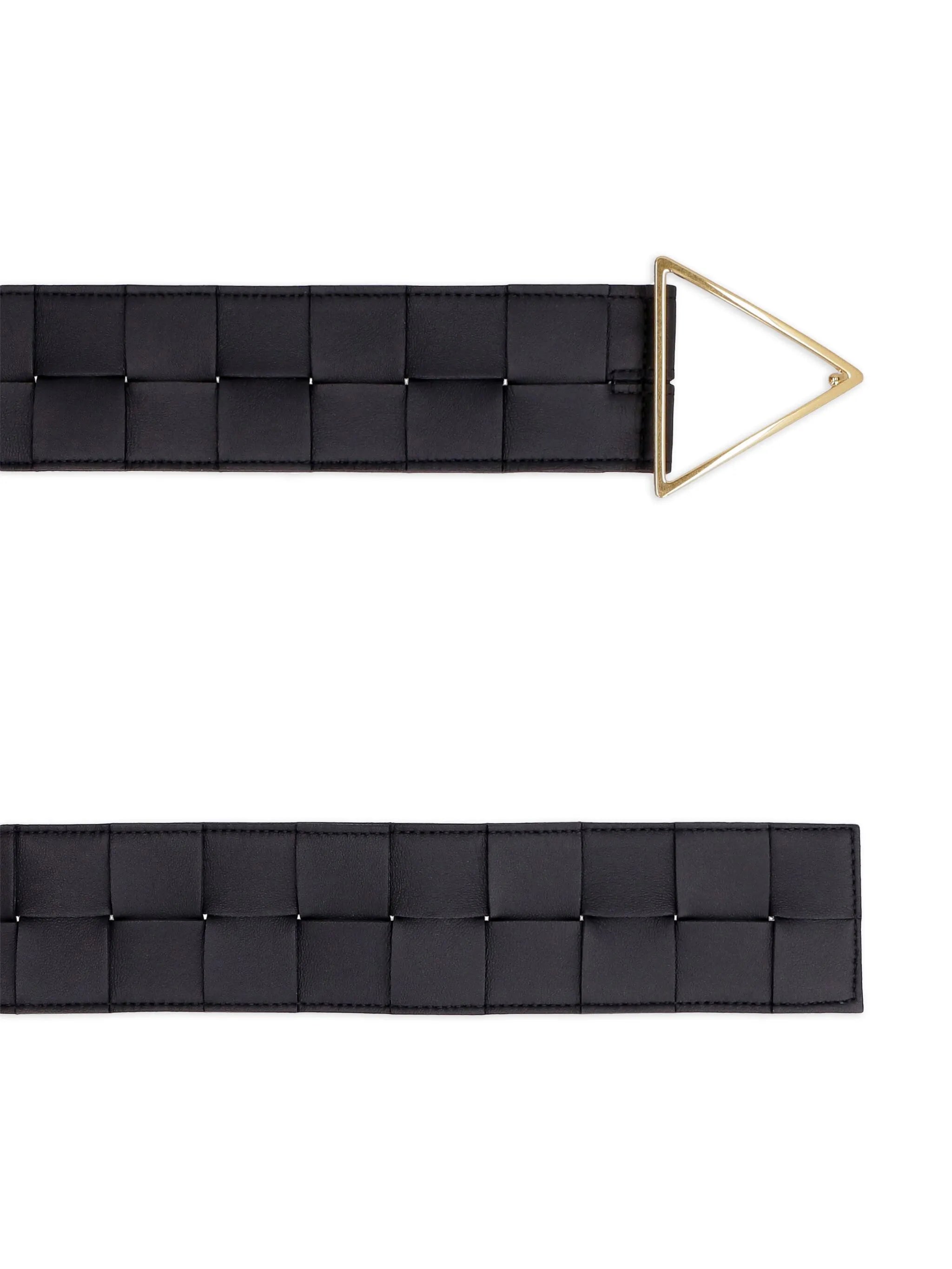 Maxi Intreccio triangle-buckle belt