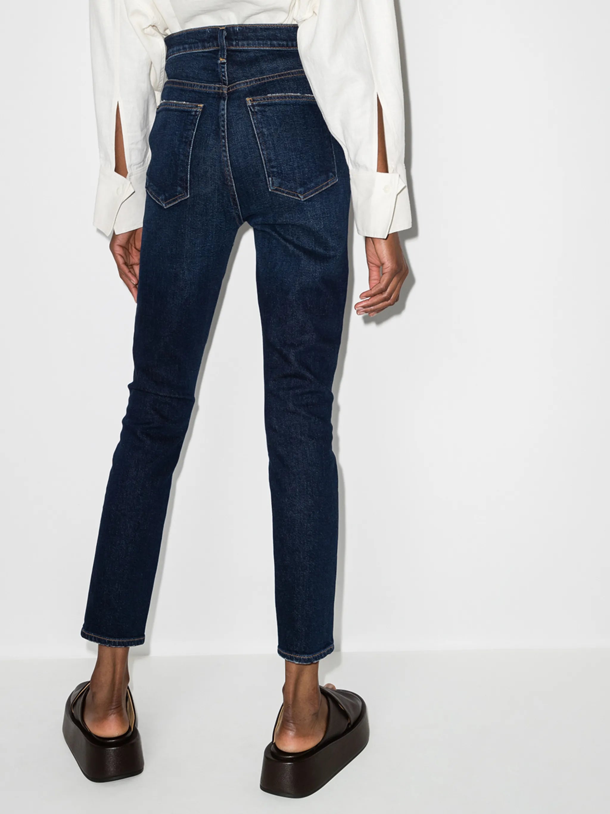 high-rise skinny jeans