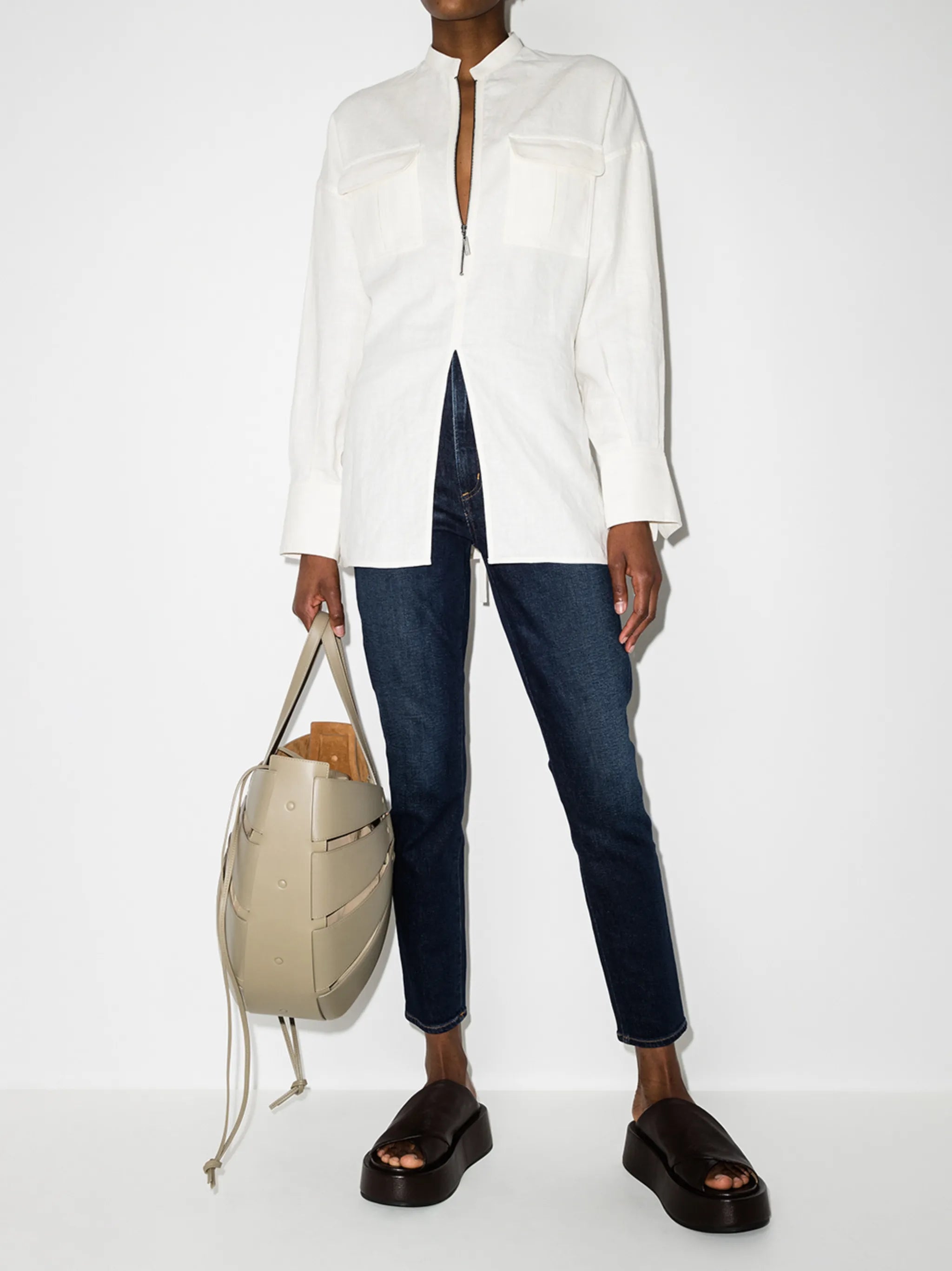high-rise skinny jeans