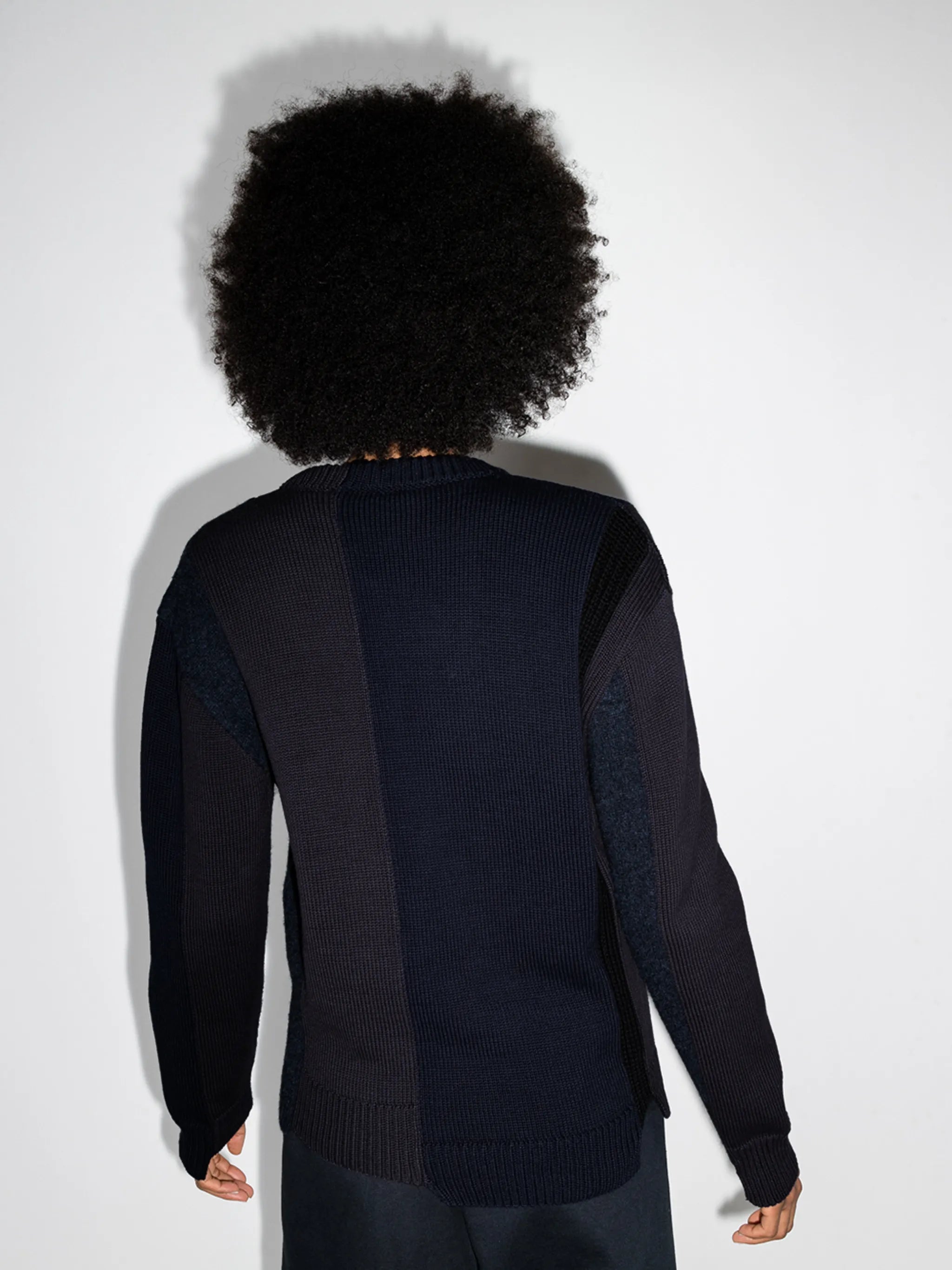 spliced knitted jumper