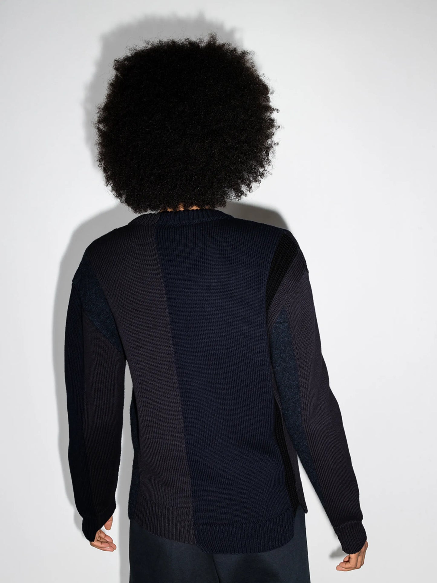 spliced knitted jumper